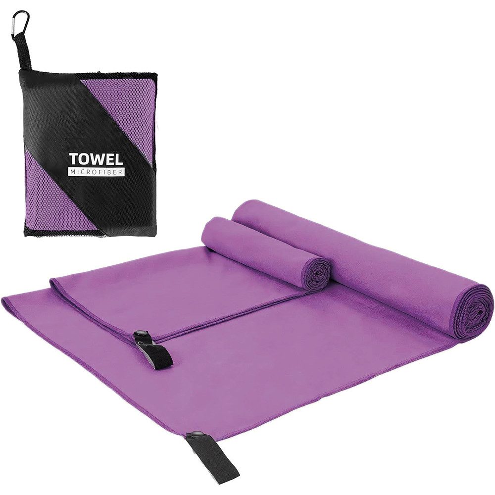 Coonoor Strandtuch Mikrofaser Handtuch Set-180x80cm+80x40cm, Strandtuch, Mi günstig online kaufen