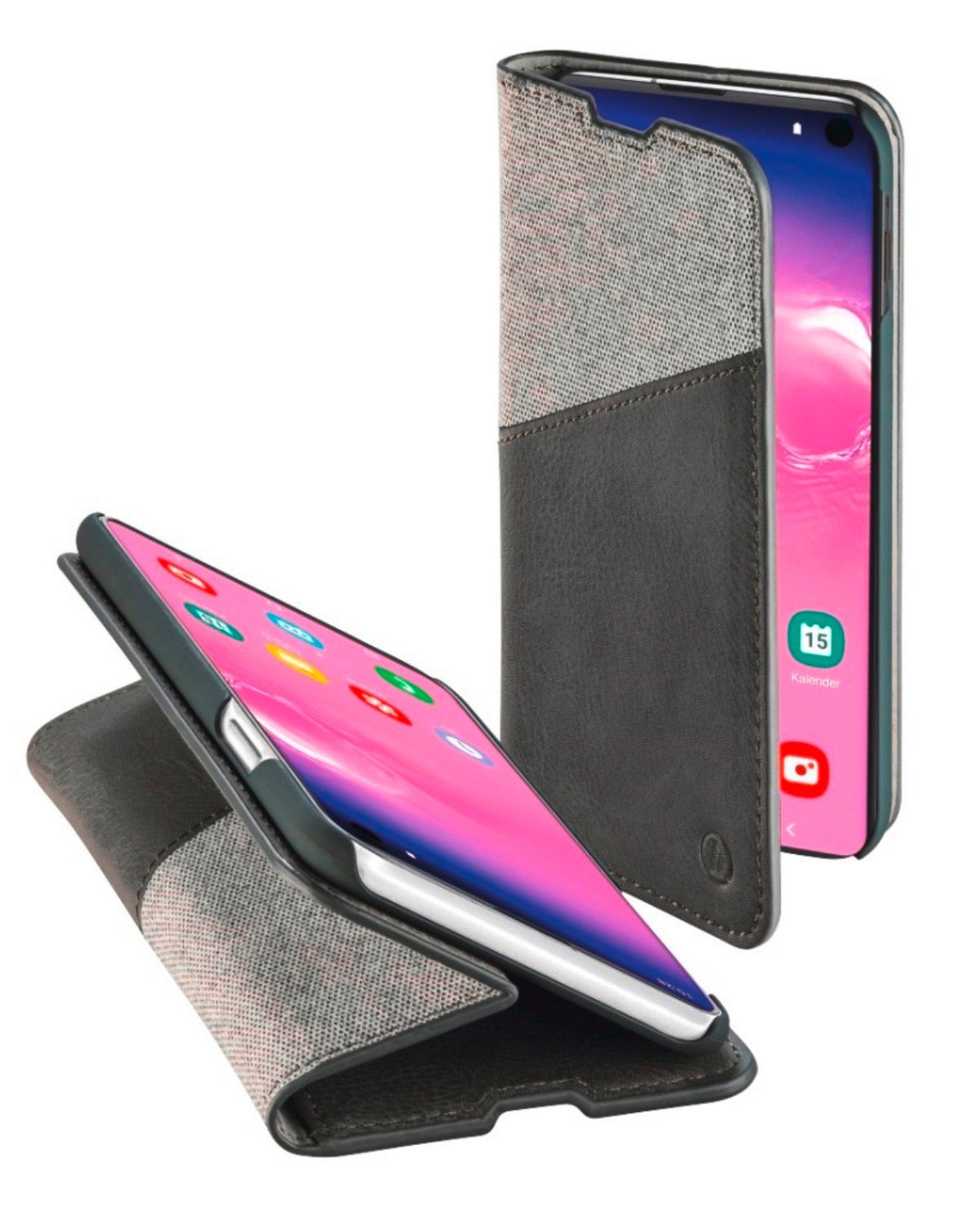 Hama Handyhülle Booklet Klapp-Tasche Hülle Case Smart-Cover, 360° Schutz Magnet-Verschluss Stand-Funktion für Samsung Galaxy S10