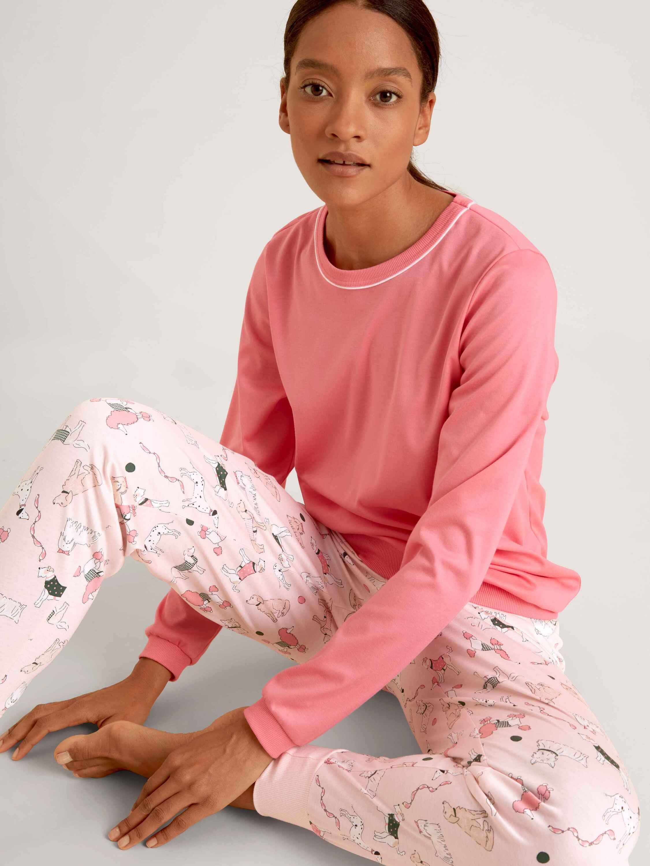 CALIDA Pyjama Bündchen-Pyjama (2 tlg)