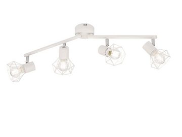 meineWunschleuchte LED Deckenleuchte, schwenkbar, LED wechselbar, Warmweiß, Industriedesign Decken-Strahler, Strahlerleiste mehrflammig 60cm lang