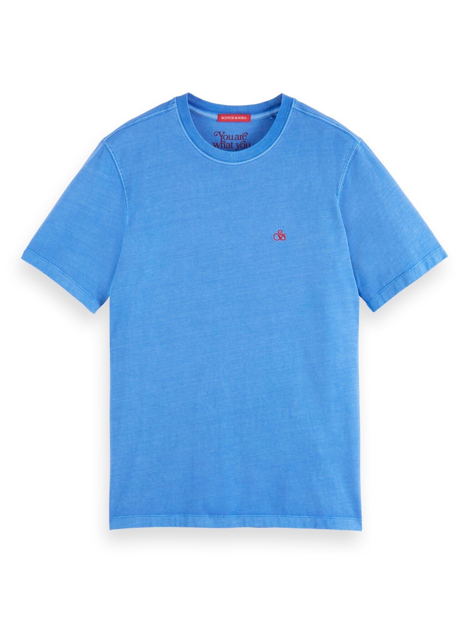 Scotch & Kurzarmshirt Blau Shirt und T-Shirt Soda (1-tlg) Rundhalsausschnitt mit