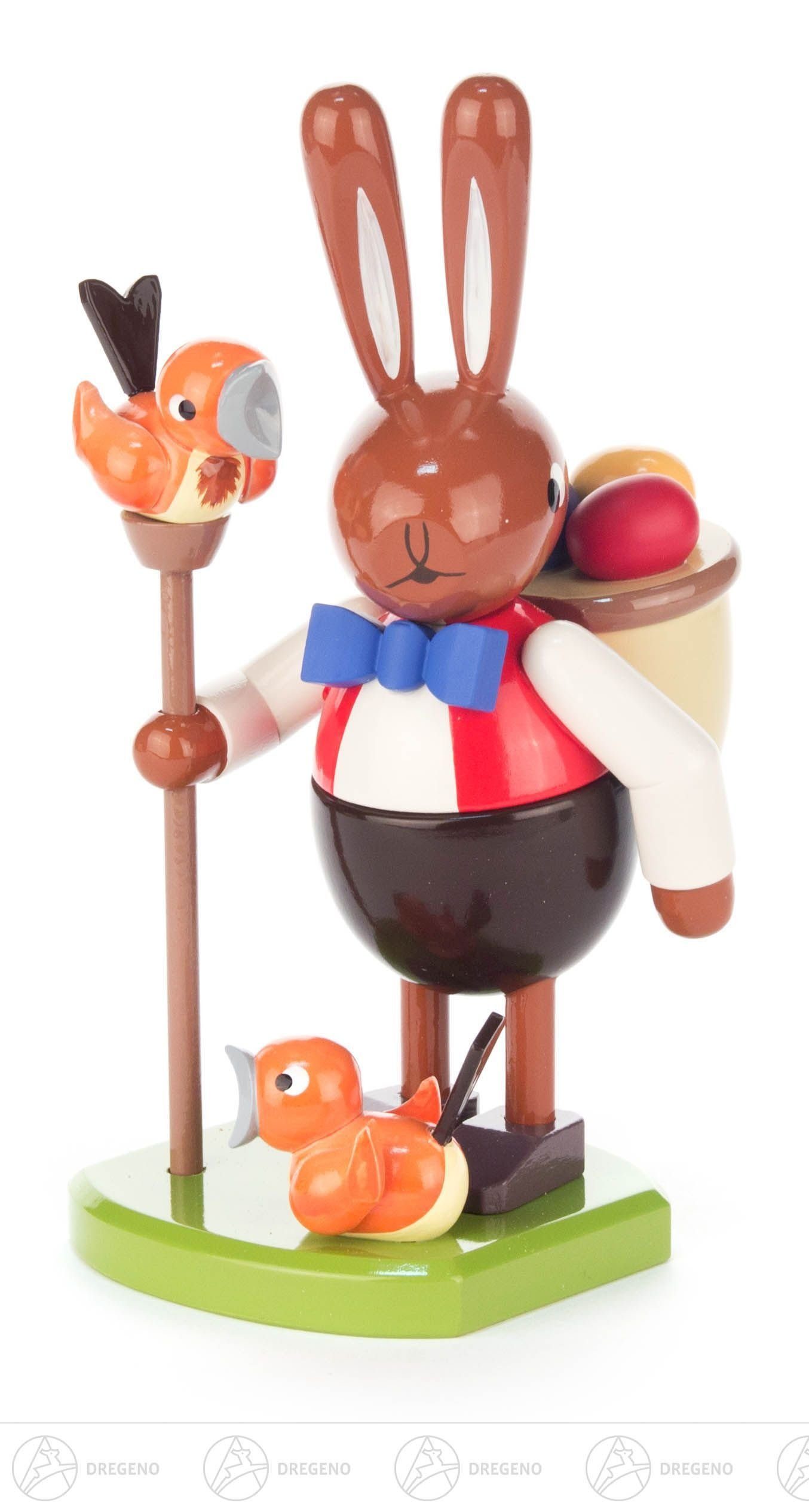 Dregeno Erzgebirge Osterhase Ostern & Frühjahr Hase Eierhändler groß Breite x Höhe x Tiefe 8,5