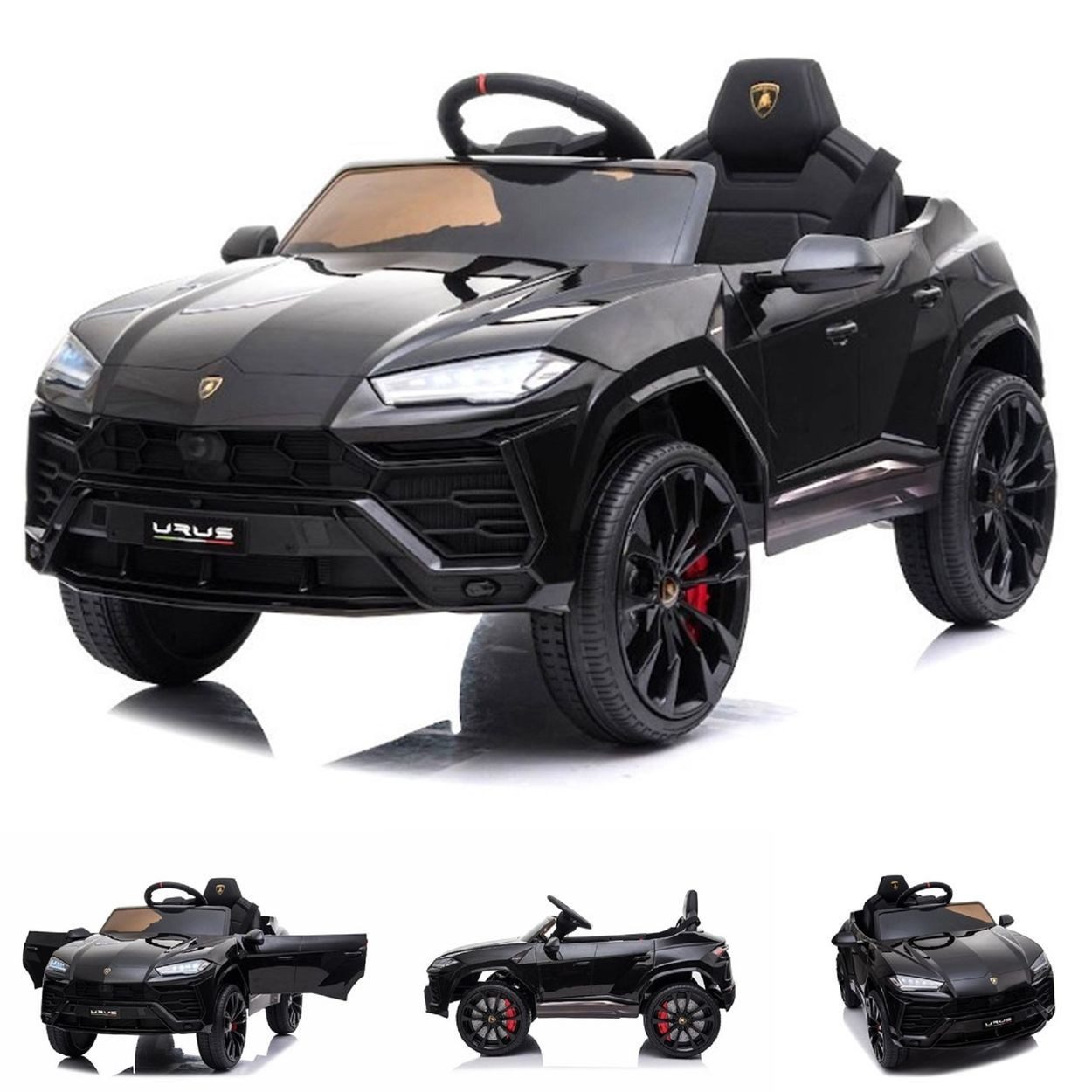 ES-Toys Elektro-Kinderauto Lamborghini Urus, Belastbarkeit 40 kg, Radio, MP3-Anschluss, EVA-Reifen, Kunstledersitz, Fernbedienung