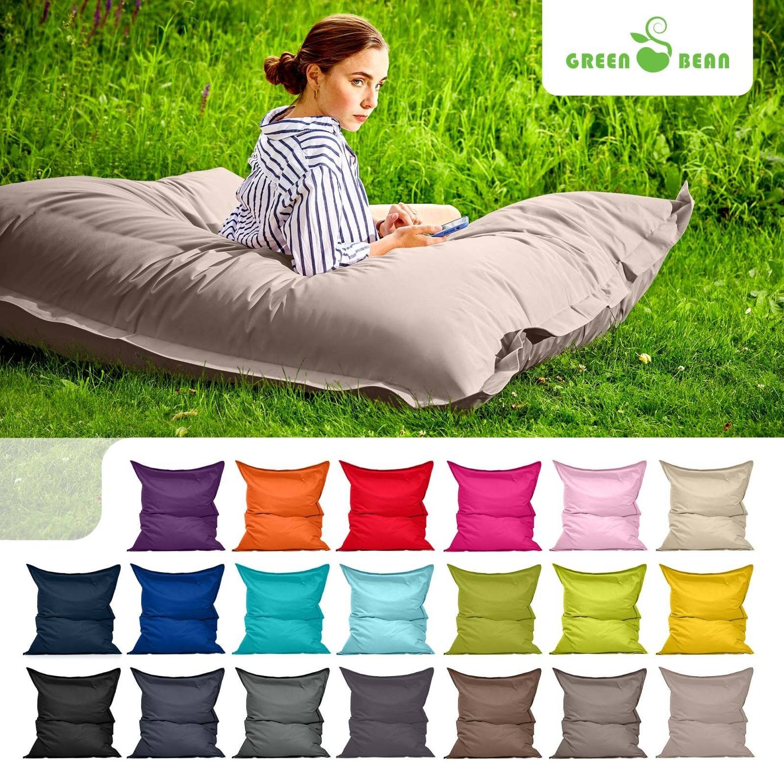 Green Bean Sitzsack XL Riesen - Sitzsack Square 120x160cm (Riesensitzsack), günstig online kaufen