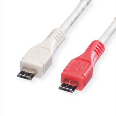 VALUE USB 2.0 Ladekabel, Micro B - Micro B, ST/ST USB-Kabel, USB 2.0 Typ Micro B Männlich (Stecker), USB 2.0 Typ Micro B Männlich (Stecker) (30.0 cm), 0,3m