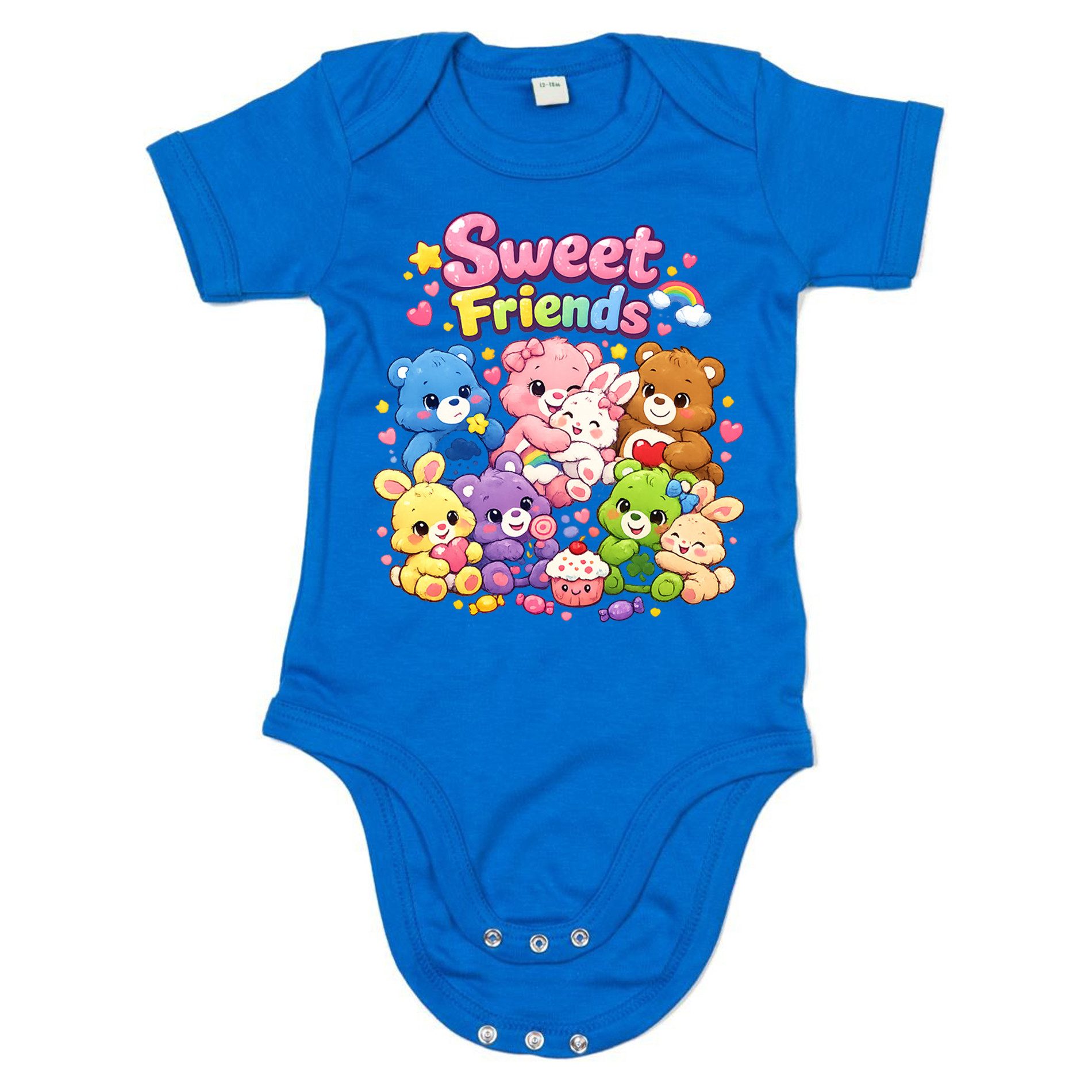 Strampler Baby Body Sweet Friends Bären Hasen Strampler Kinder Outfit