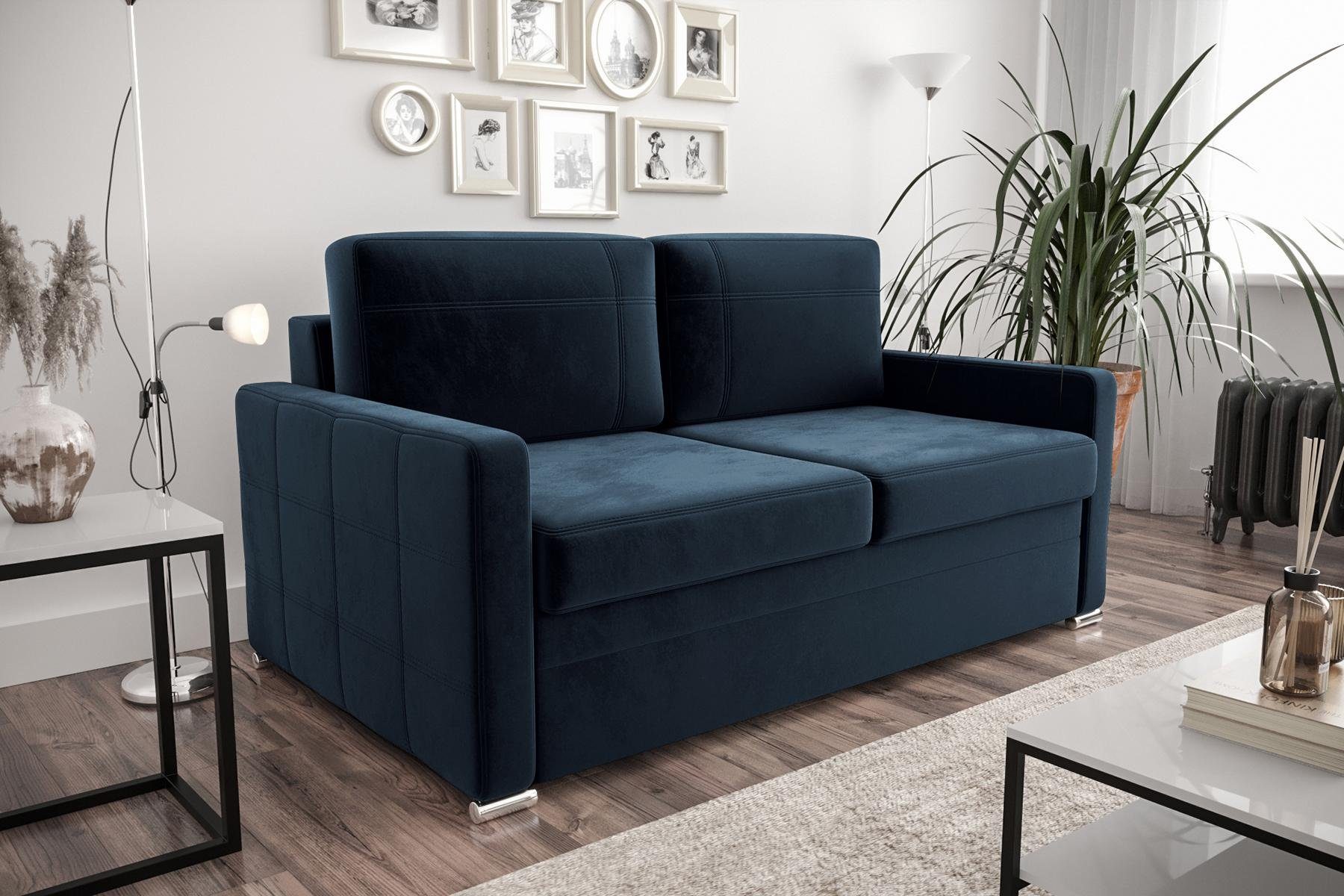 | Polster 2-Sitzer in Sofa Blau Luxus Europe Couchen, Sofa | Made Blau Blau Designer JVmoebel Couch Zweisitzer