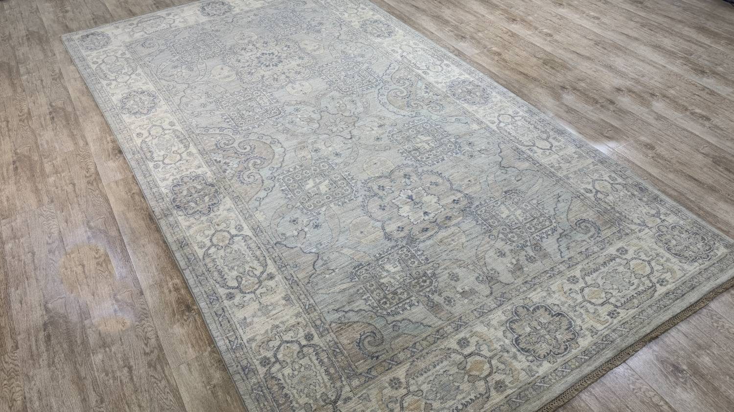 Rug Studios Teppich ZIEGLER FARAHAN-ORIGINAL HANDGEKNÜPFT, Rechteckig, Höhe: 8 mm, Handgefertigt, 178 x 325 cm, Hellgrau