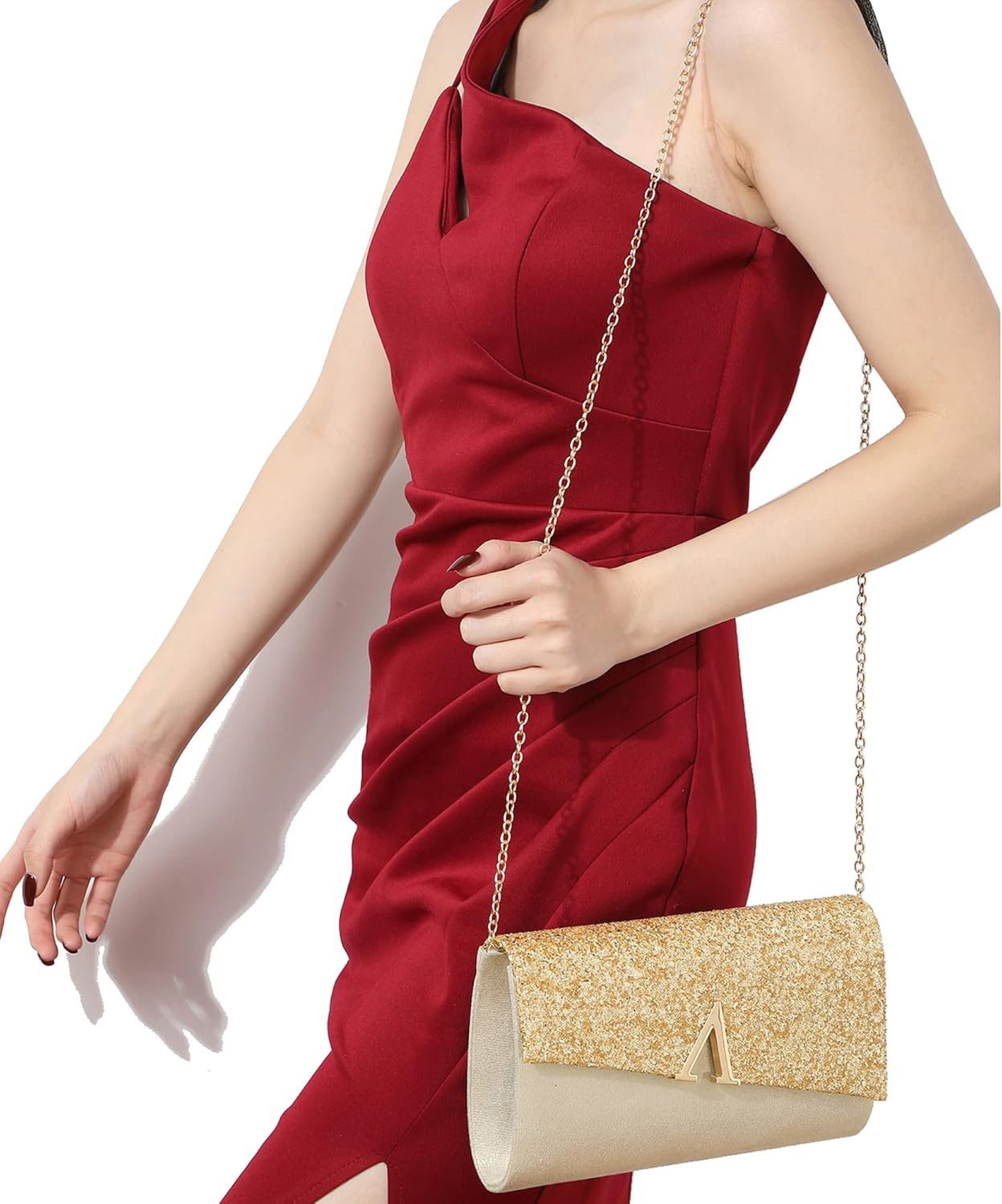 Cachito Abendtasche Elegante Clutch für Damen, stilvolle Abendtasche, Umschlag-Handtasche, ideal für Partys, Bälle, Hochzeiten und formelle Anlässe – Bild 5 von 5