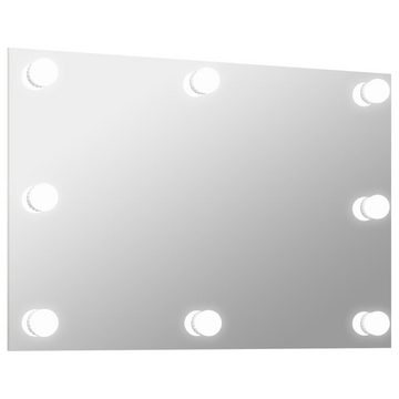vidaXL Spiegel Wandspiegel ohne Rahmen mit LED-Beleuchtung Rechteckig Glas