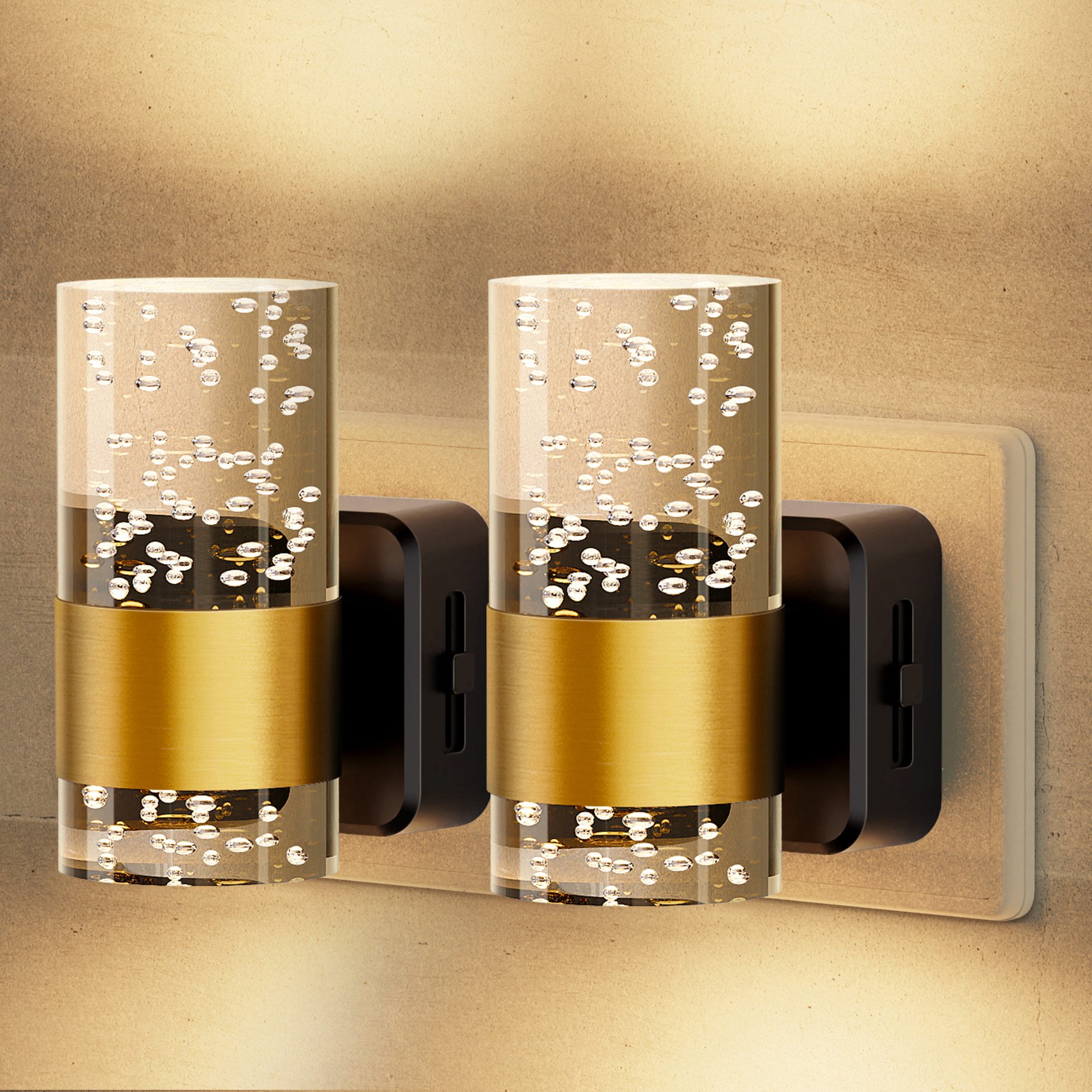 LOHAS-LED LED Nachtlicht LED Nachtlicht Steckdose, zylindrisches Acryl-Nachtlicht