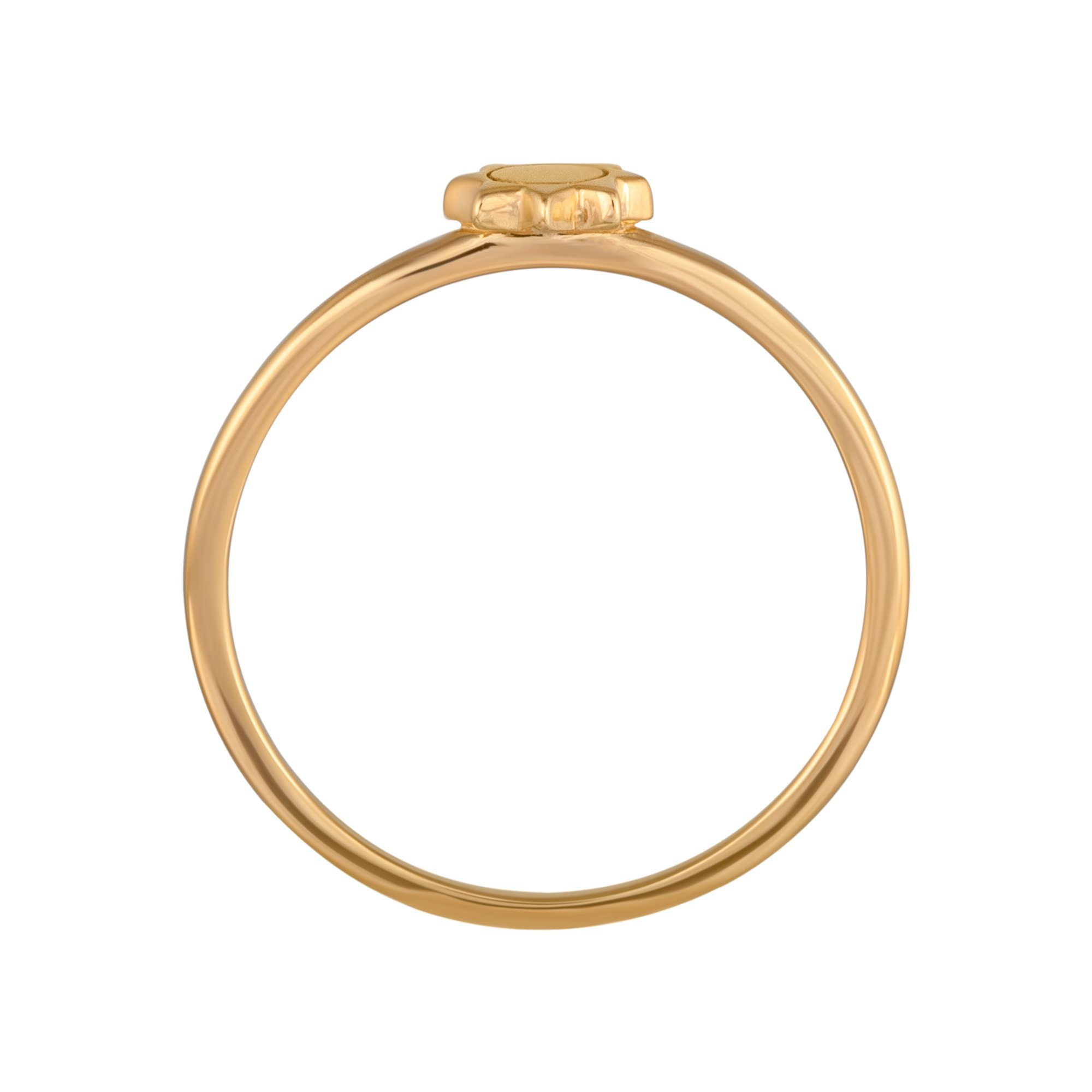 CAÏ Fingerring 925 Sterling Silber gelb vergoldet Sonne