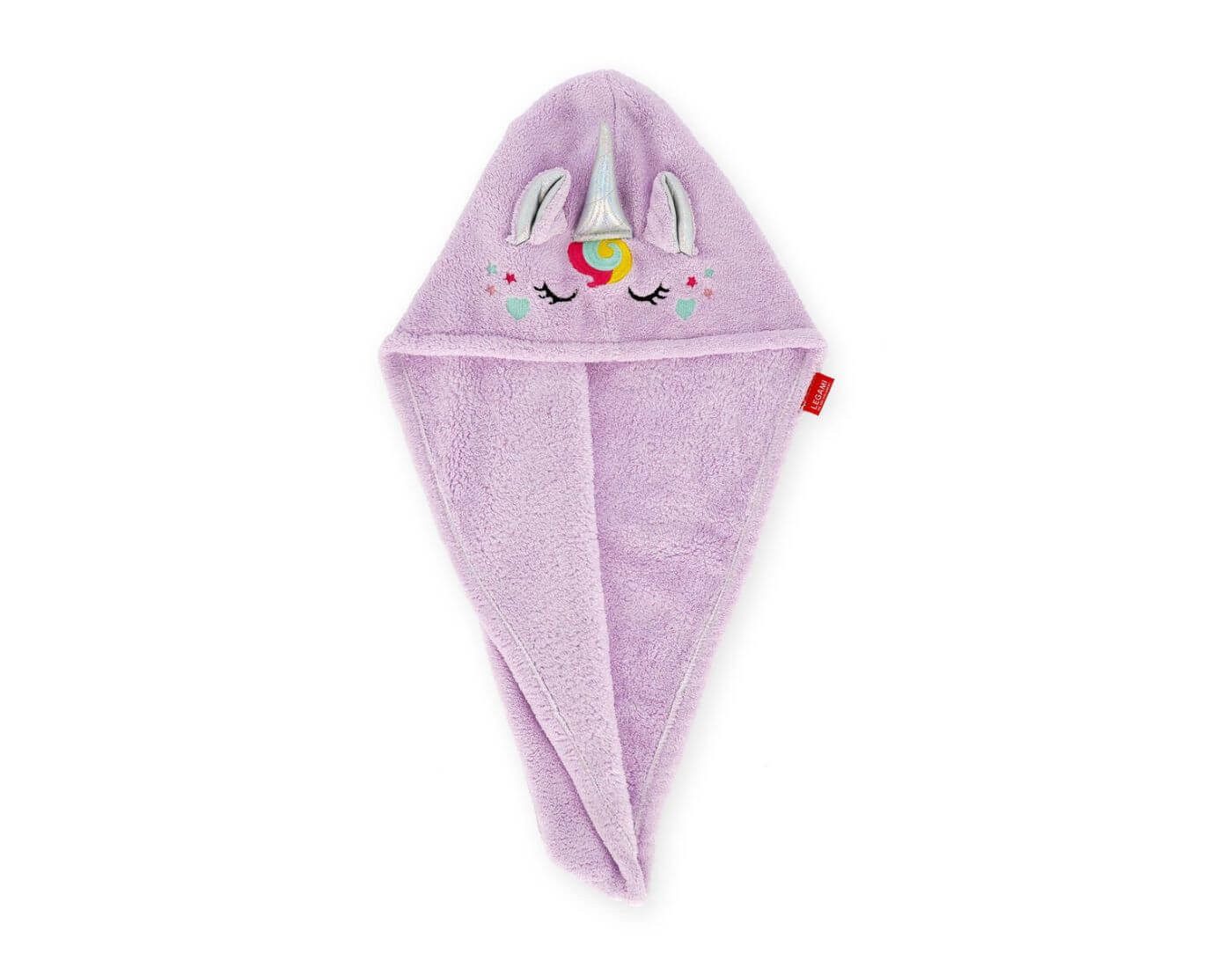 Legami Kindertattoo Turban-Handtuch für die Haare - Love my Hair Unicorn
