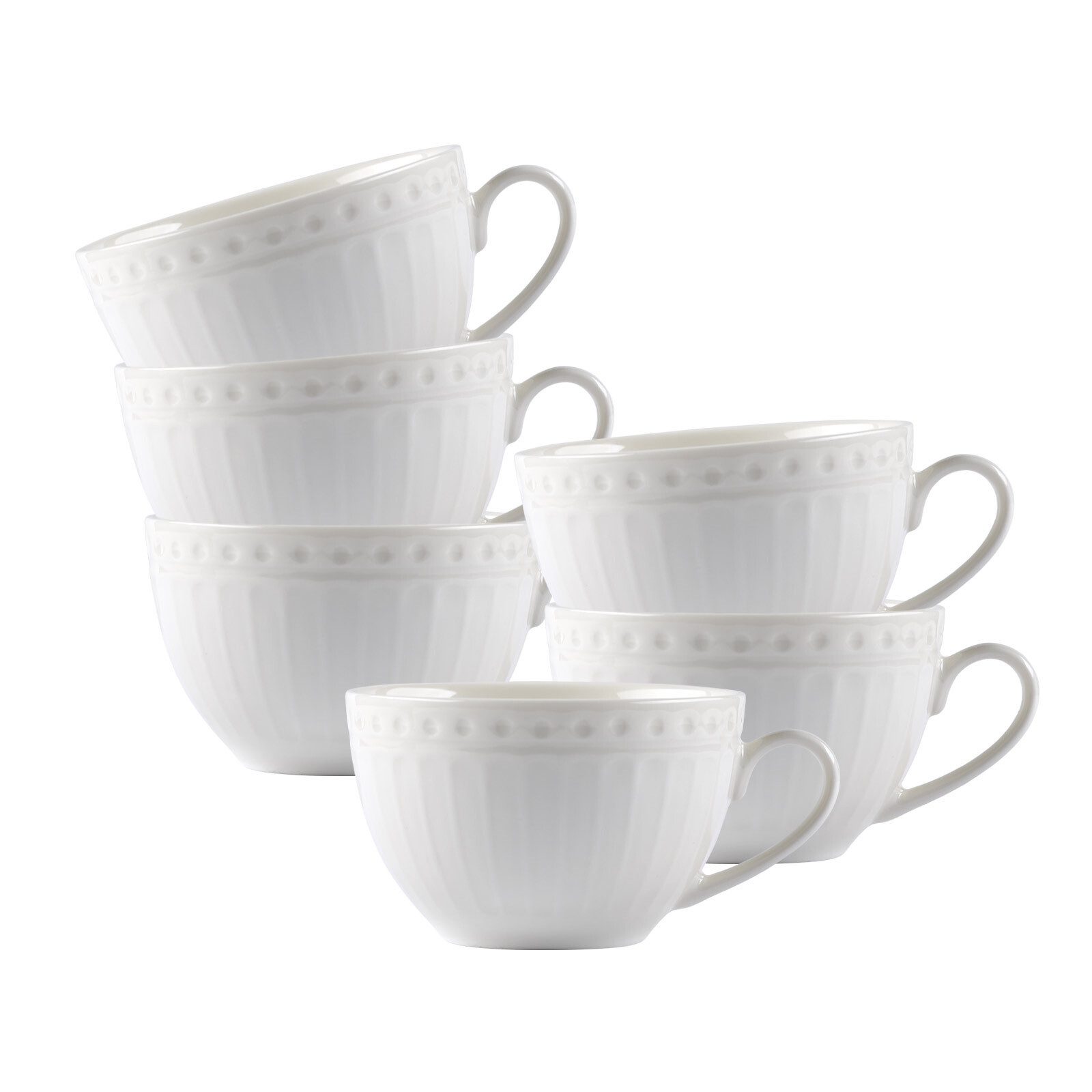 Ritzenhoff & Breker Tasse Sofia Kaffeetassen 220 ml 6er Set, 6-tlg., Porzellan