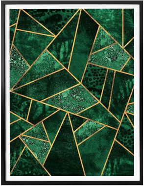 Wall-Art Poster Grüner Smaragd, Schriftzug (1 St), Poster ohne Bilderrahmen