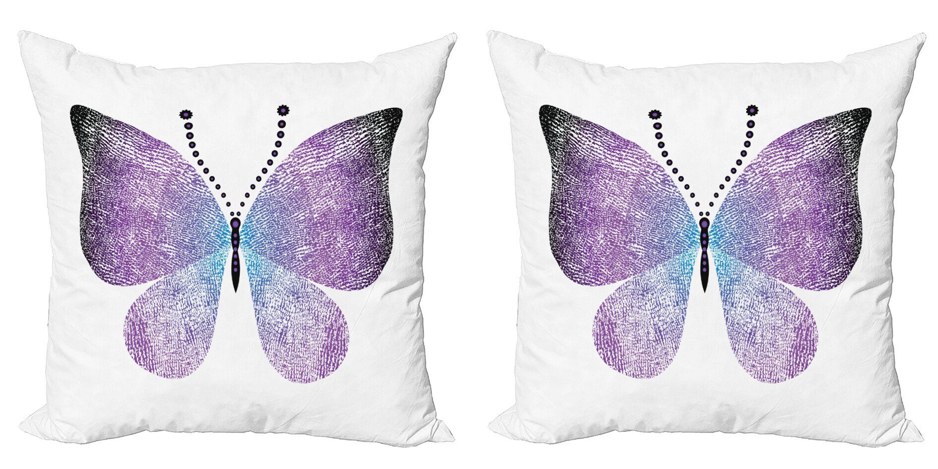 Kissenbezug 50x90 Cm – Baumwollsamt, Blumen-Schmetterling-Druck, Mit Reißverschluss, Für Sofa & Bett