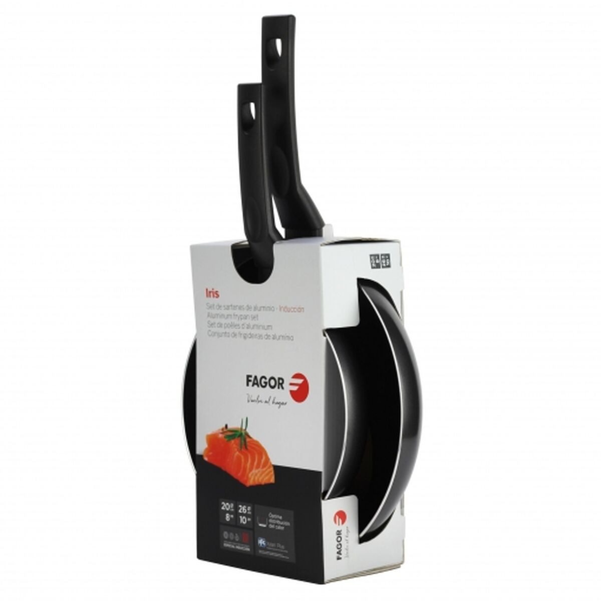 FAGOR Bratpfanne 26 cm Bratpfannen Set Fagor IRIS 2-teilig Stahl Ø 20 cm Ø 26 cm für In