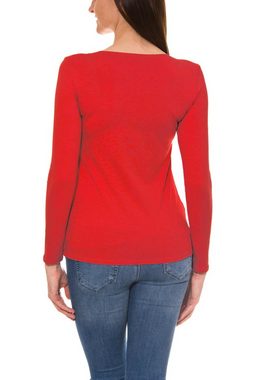 Alkato Longshirt Alkato Damen Langarm Shirt mit O-Ausschnitt