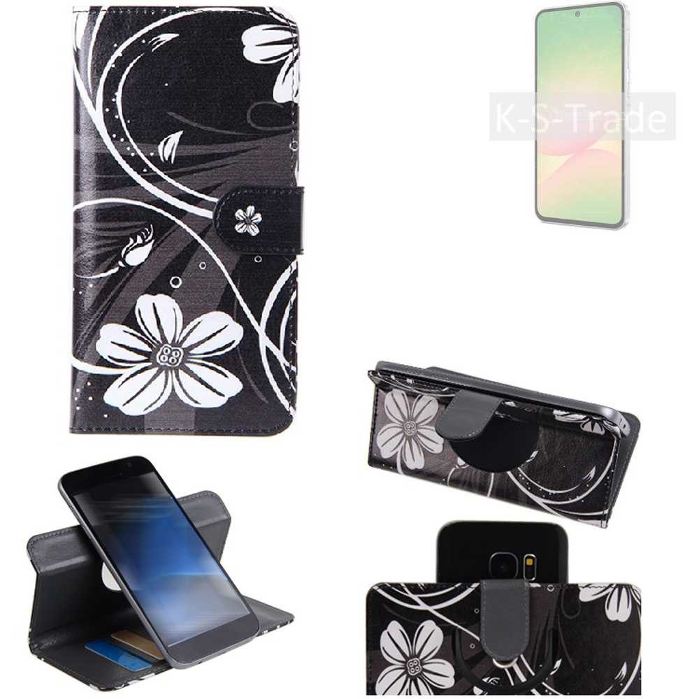 K-S-Trade Handyhülle für Samsung Galaxy A56, Schutzhülle Handyhülle Hülle 360° Wallet Case “Flowers“
