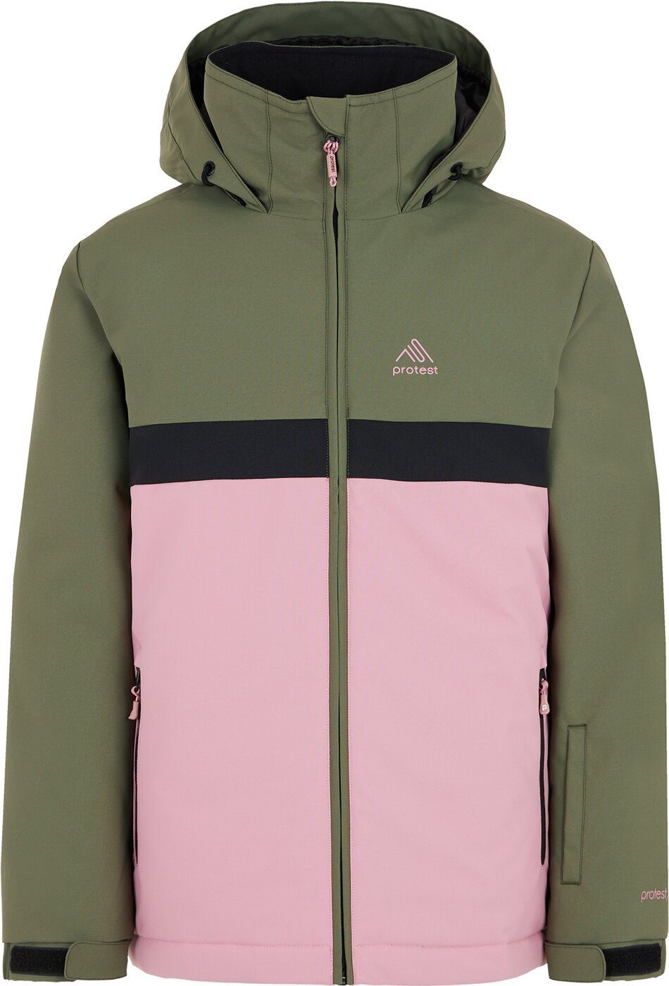 Skijacke PRTLUSOY JR Kinder Skijacke grün/rosa