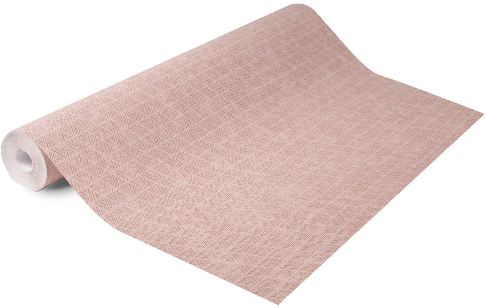 Superfresco Easy Vliestapete Luxus Geo, aufgeschäumt, geometrisch, (1 St), Rosa Gold - 10mx52cm