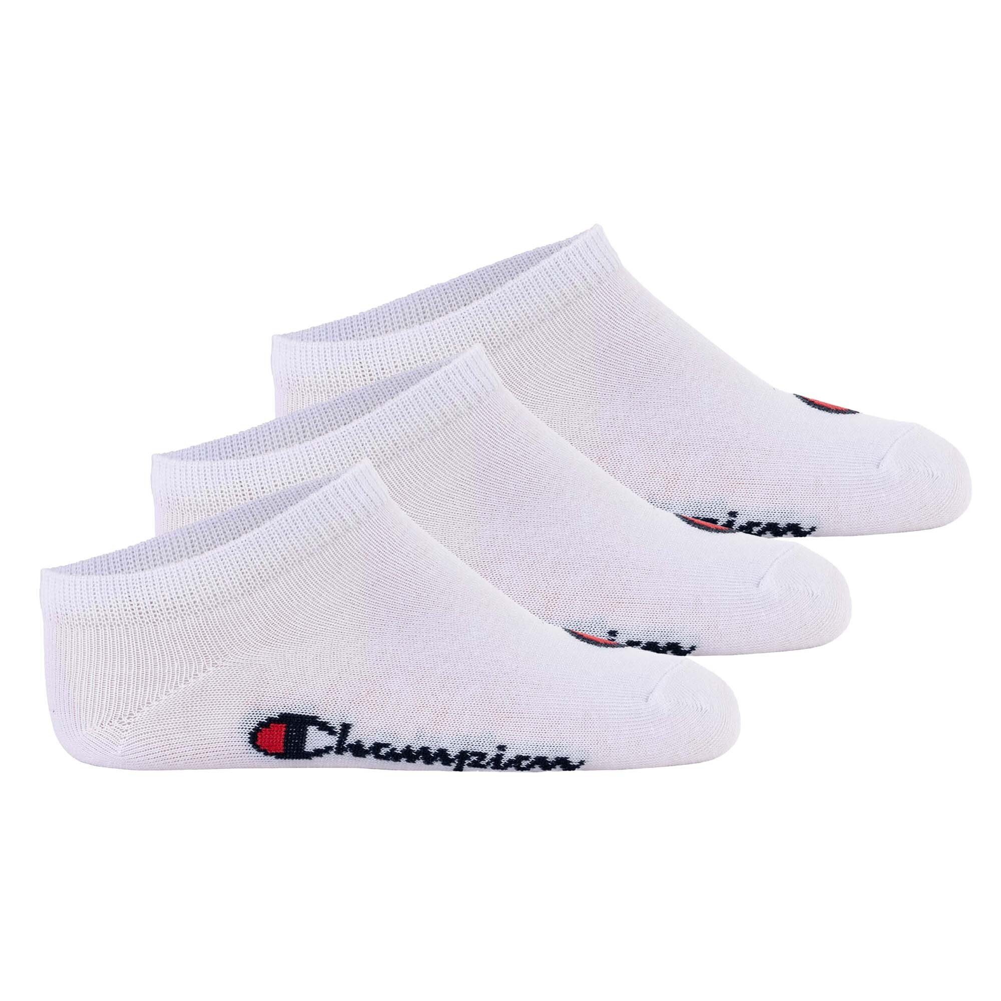 Champion Freizeitsocken Kinder Socken, 3er Pack - Sneaker Socken, Logo Weiß