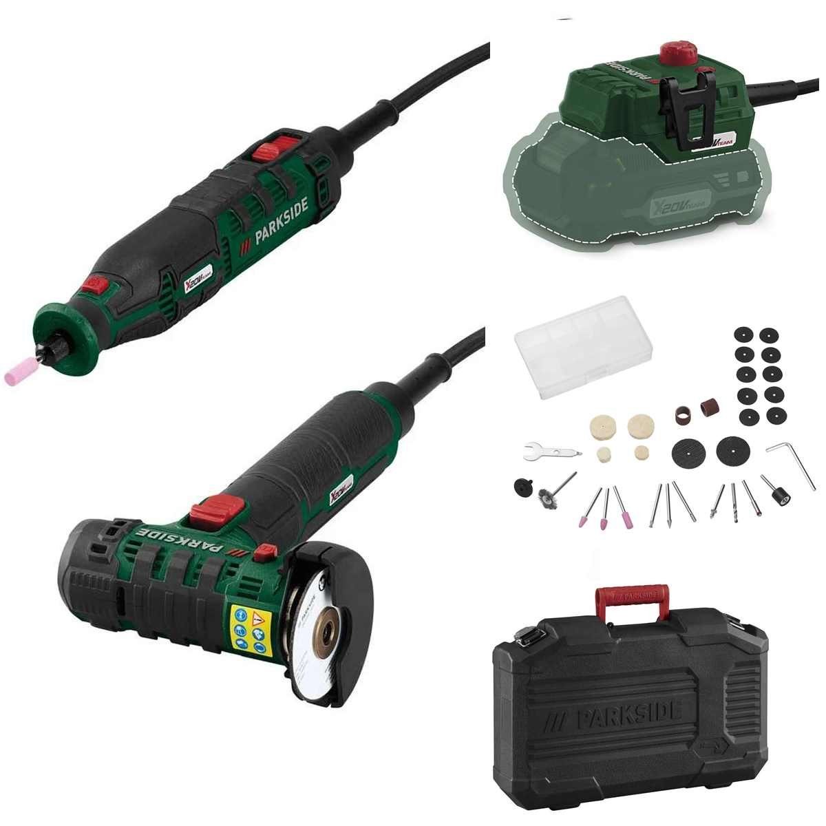 Parkside Akku-Multifunktionswerkzeug 20 V Akku-Modellbau-Set PMBSA 20-Li im Koffer ohne Akku und Ladegerät
