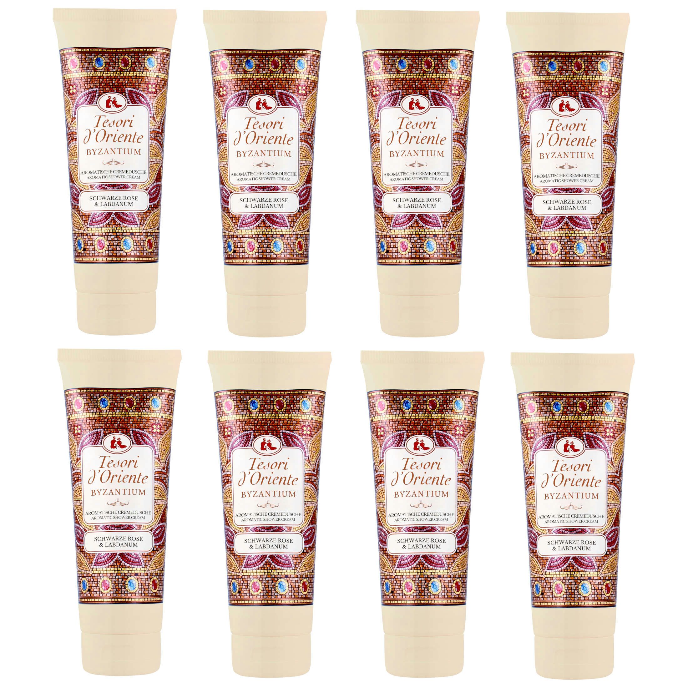 Tesori d´Oriente Duschcreme TESORI DORIENTE Cremedusche Byzantium Duschgel Pflegedusche 8x 250 ml, 8-tlg.