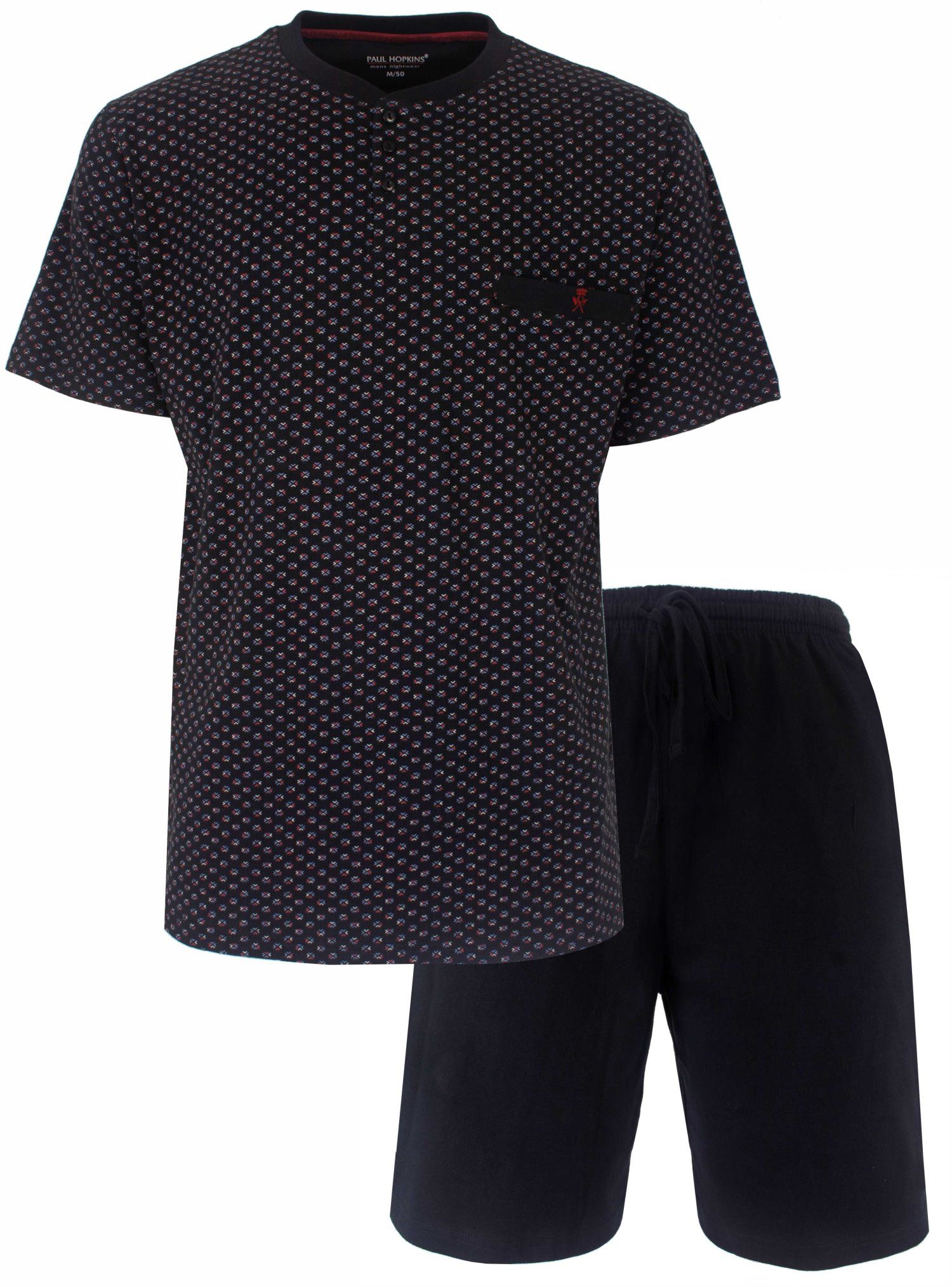 Paul Hopkins Shorty Herren Schlafanzug Pyjama kurz (2 tlg) Baumwolle