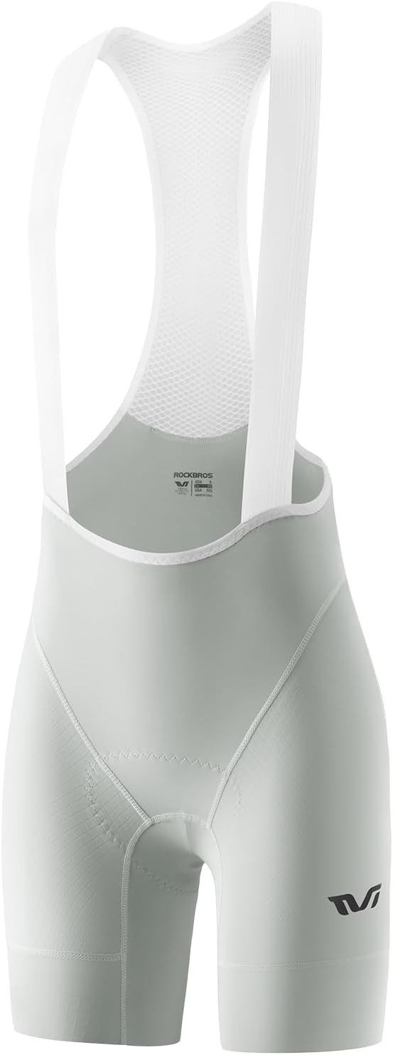ROCKBROS Radlerhose Damen Sommer Fahrrad Trägerhose Kurz Gepolstert Mit Tasche