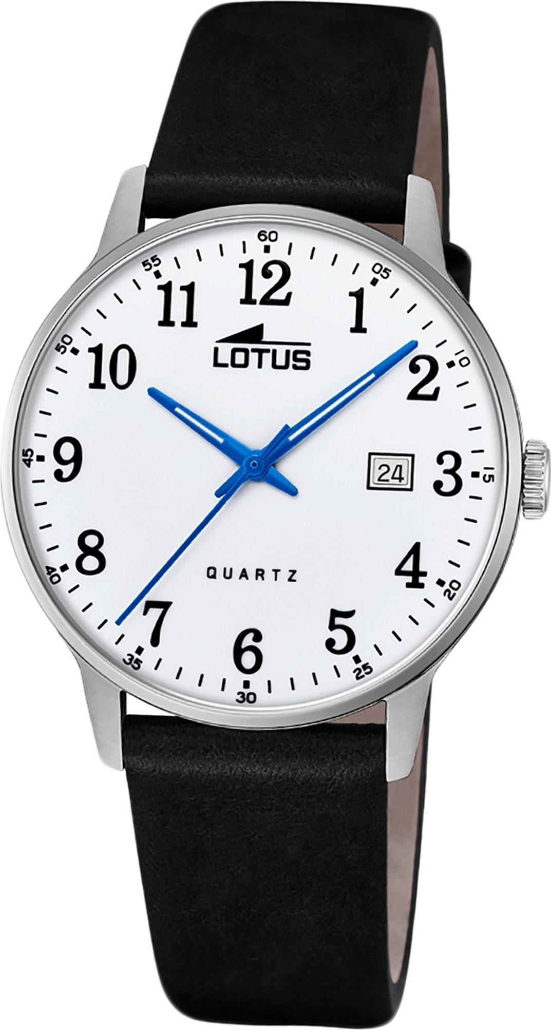 Lotus Quarzuhr LOTUS Leder Herren Uhr 18695/1, (Analoguhr), Herrenuhr mit  Lederarmband, rundes Gehäuse, groß (ca. 40mm), Elegant-Style