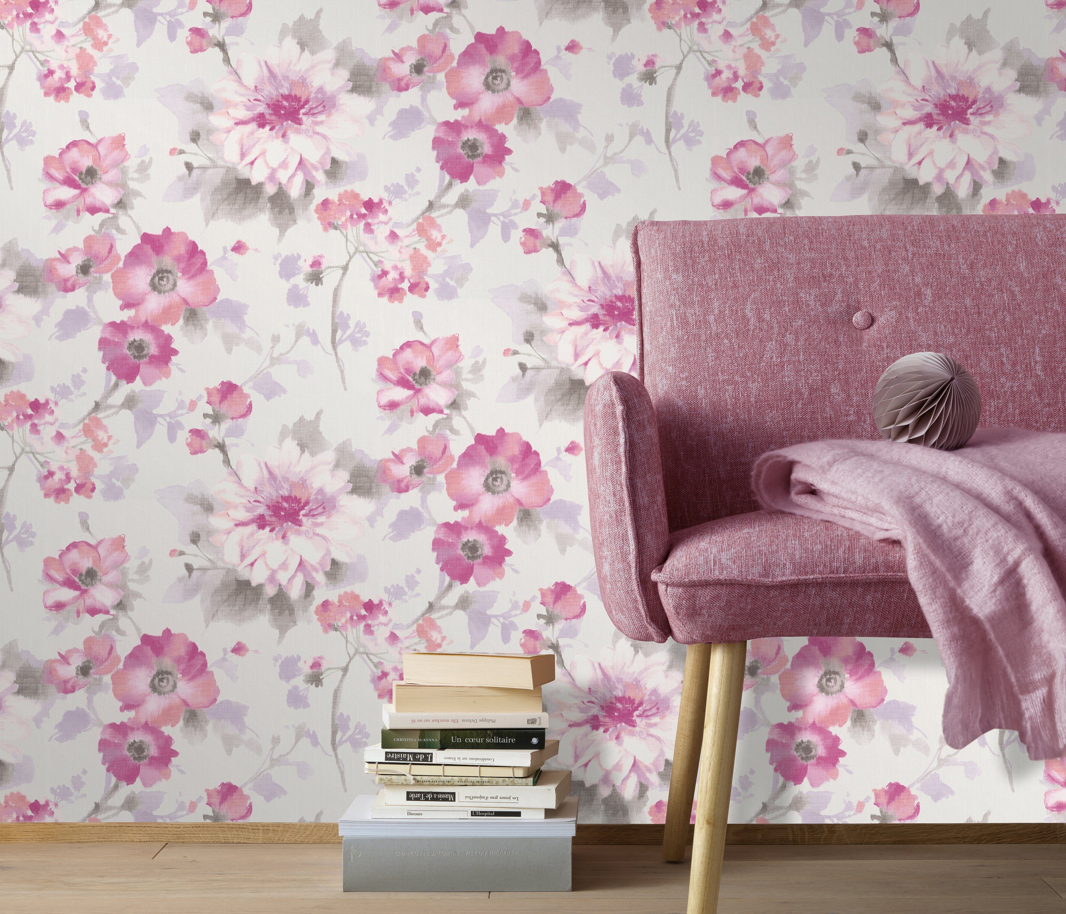 Erismann Walls, floral, Muster 10,05 Fashion 0,53m Vliestapete Fashion walls rosa for for x