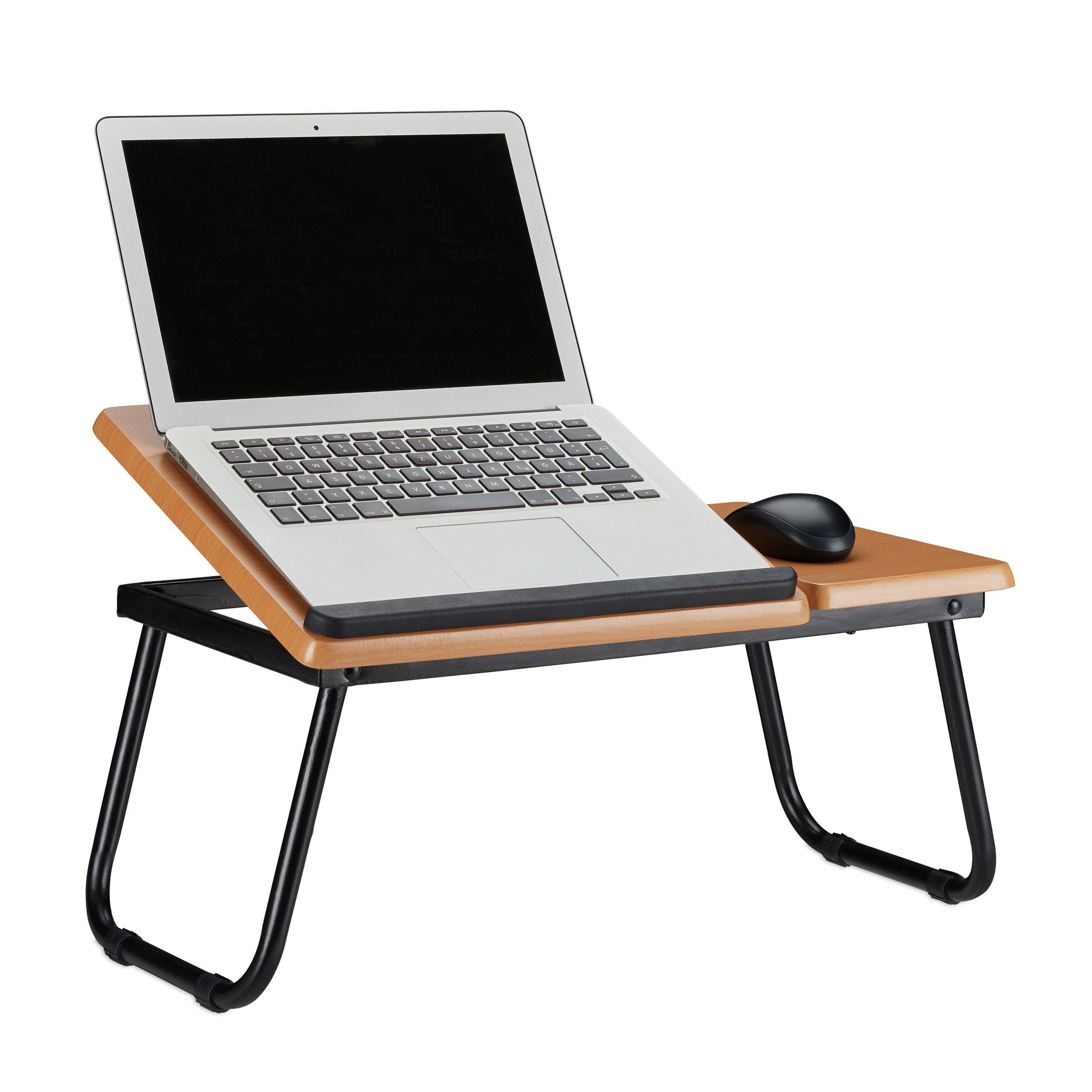 relaxdays Arbeitsfläche Laptoptisch neigbarer mit Laptoptisch