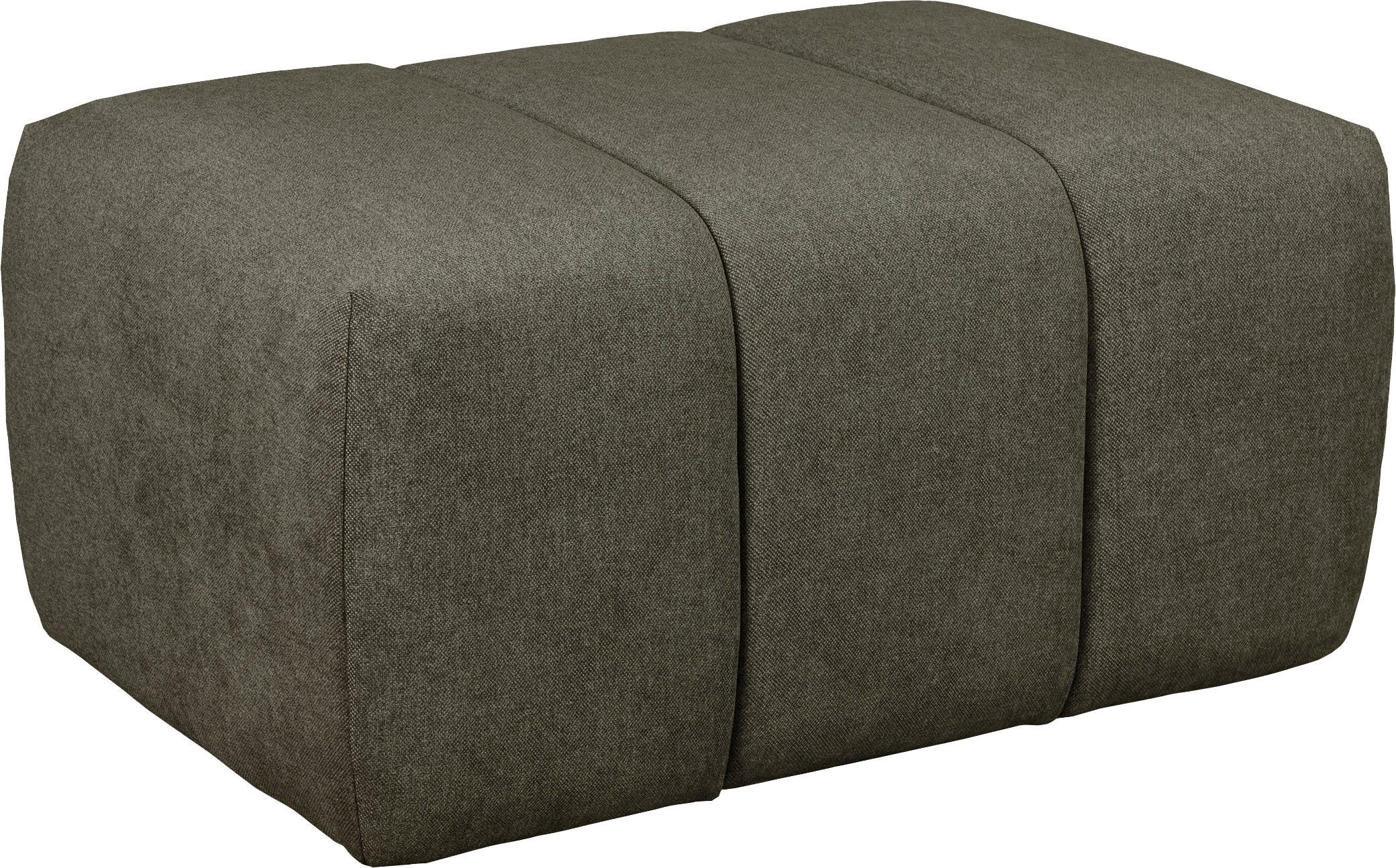 Home affaire Polsterhocker LYOTH Sitzhocker mit Steppung, Maße B/T/H: 76/76/41 cm, passend zur Serie, hoher Sitzkomfort und modernes Design