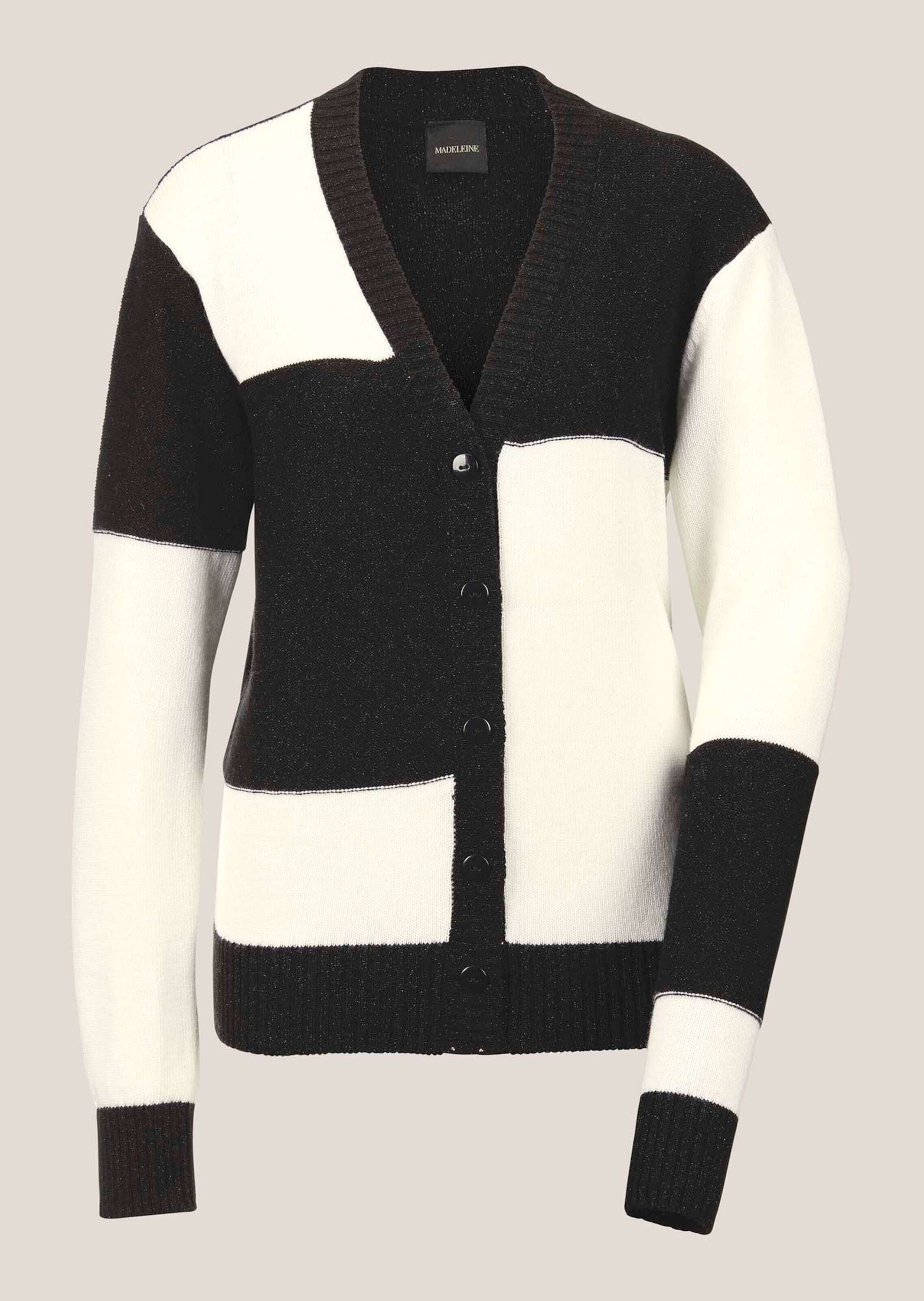 Strickjacke Patch-Design Cardigan, V-Ausschnitt