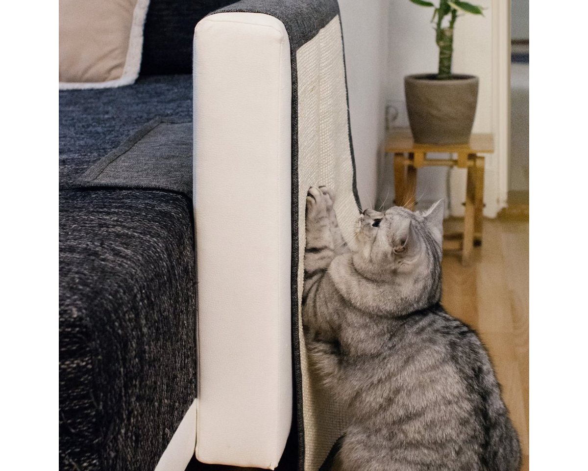 Thumbnail - Navaris Kratzpappe Katzen Kratzmatte für Sofa, Sisal, 130x45cm, auch für Hunde