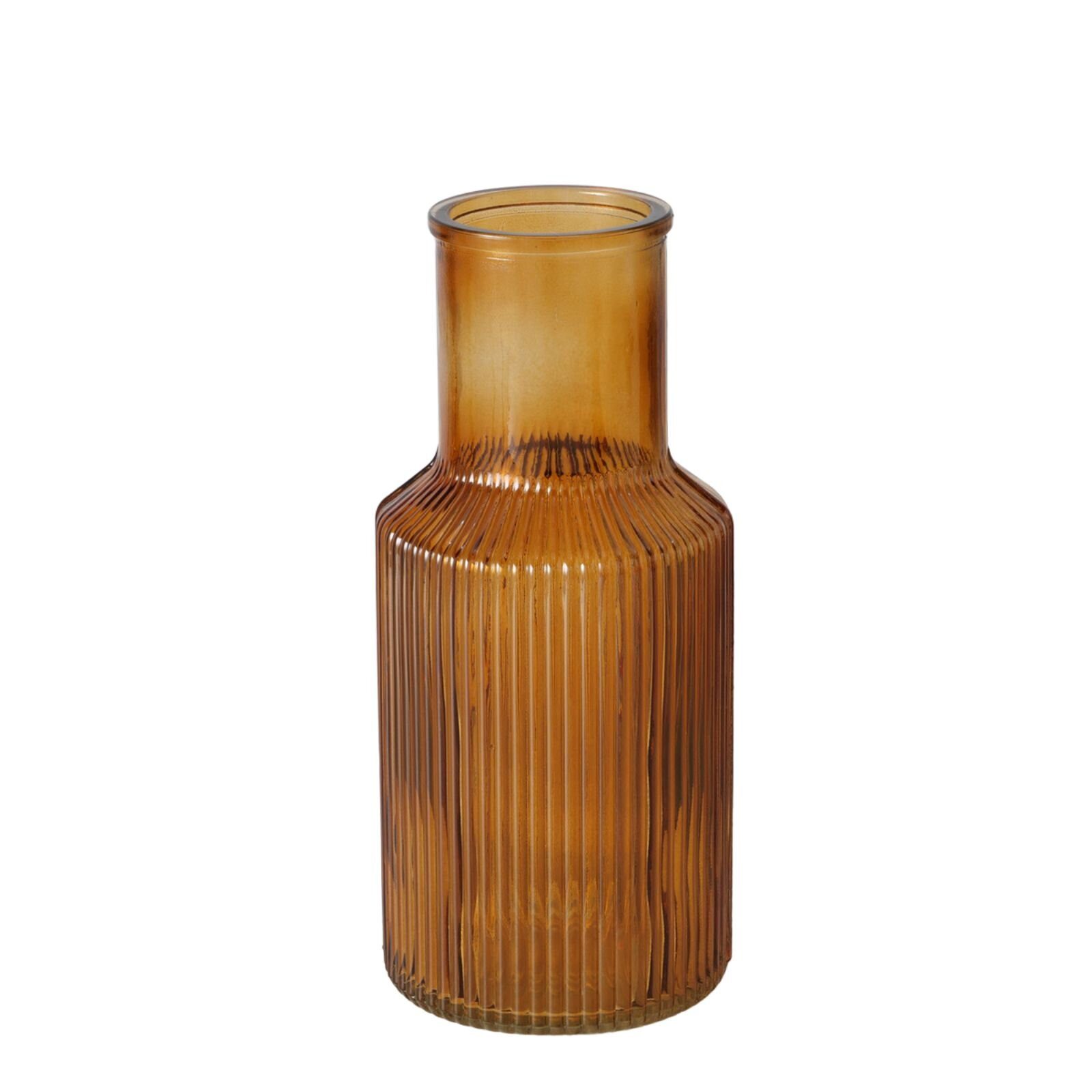 BOLTZE GRUPPE GmbH Dekovase Gestreifte Glasvase MISAM, 22 cm (einzeln)