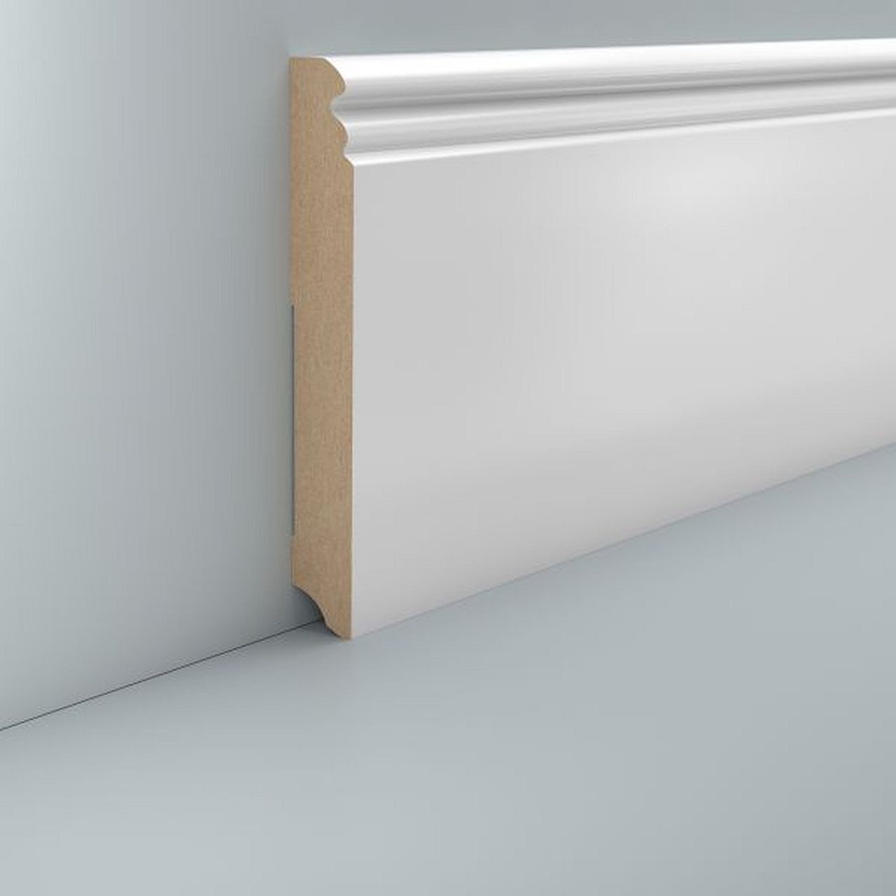 Südbrock Sockelleiste Sockelleiste MDF Hamburger Profil 19 x 145 in RAL 9016, L: 250 cm, H: 14.5 cm, 1-St.