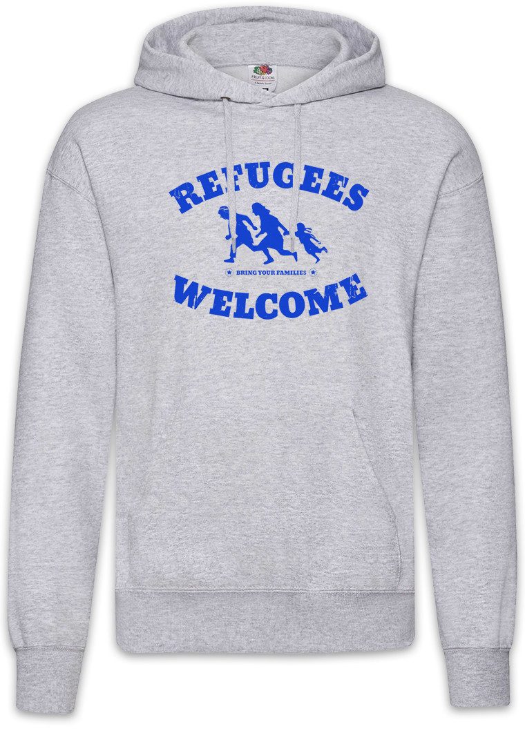 Hoodie Refugees Welcome II Herren Hoodie Demo Pro Willkommen Flüchtlinge Pro
