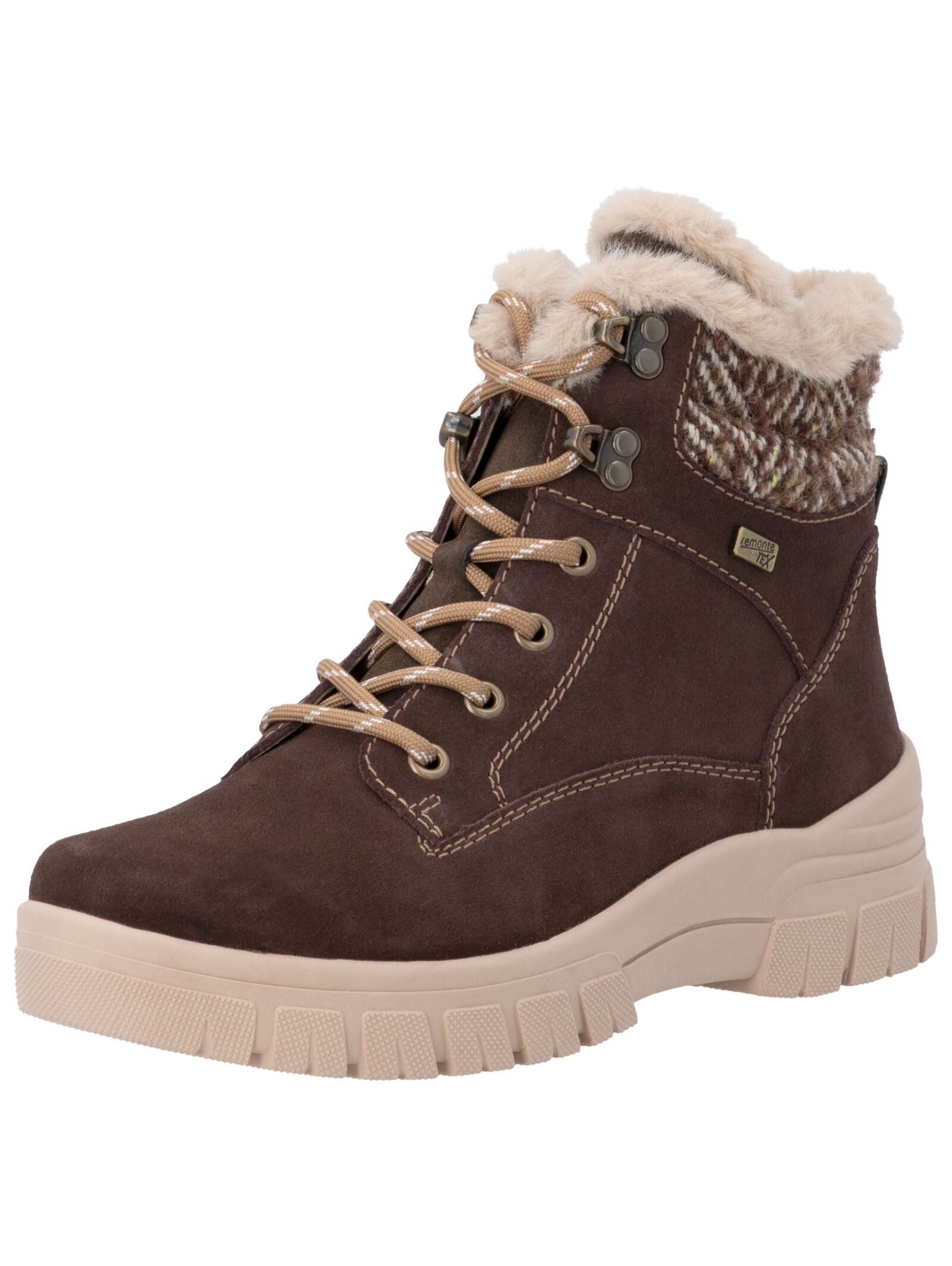 Remonte Remonte Stiefelette Veloursleder Schnürstiefelette
