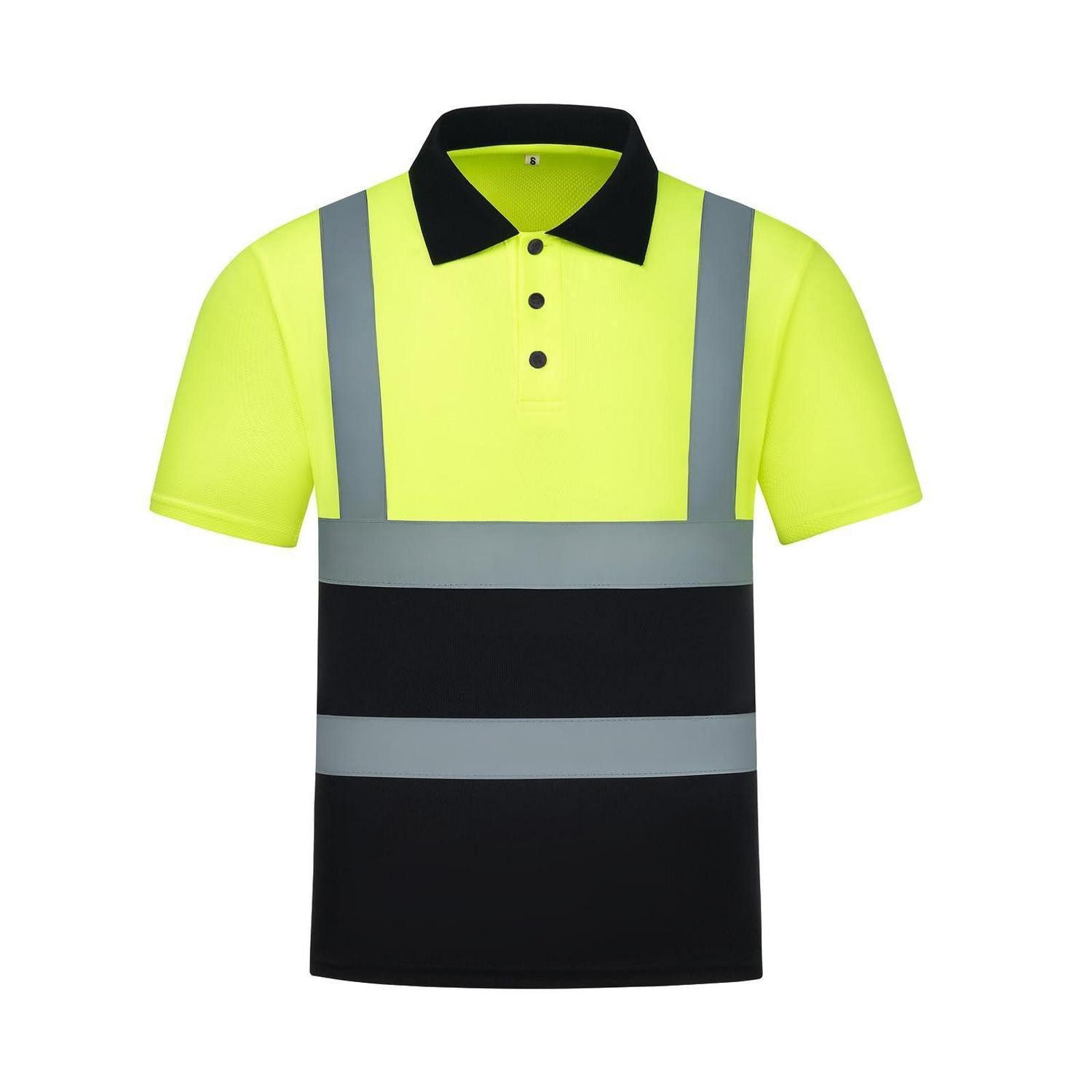 LuxusKollektion Warnschutz-Shirt Warnschutz Poloshirt Gelb S
