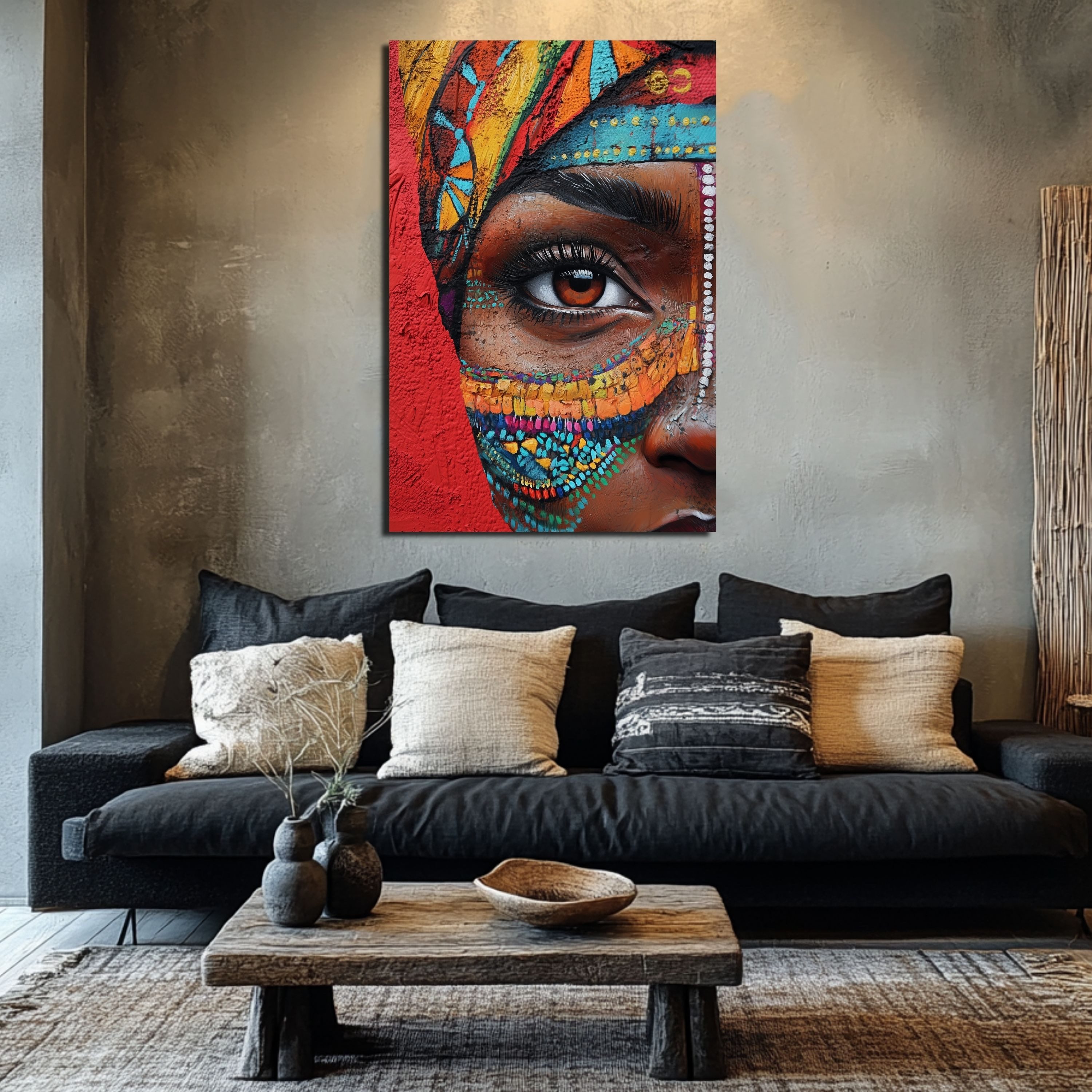 DARO Design Leinwandbild Modern Abstrakt Wandbilder XXL Wandbild Wand Deko Leinwand Bilder, (braunes Auge - Bild groß Wohnzimmer Schlafzimmer Küche Esszimmer Einteilig Querformat Fotodruck Leinwände Wanddeko Abstrakte Kunst Boho), 30x20cm