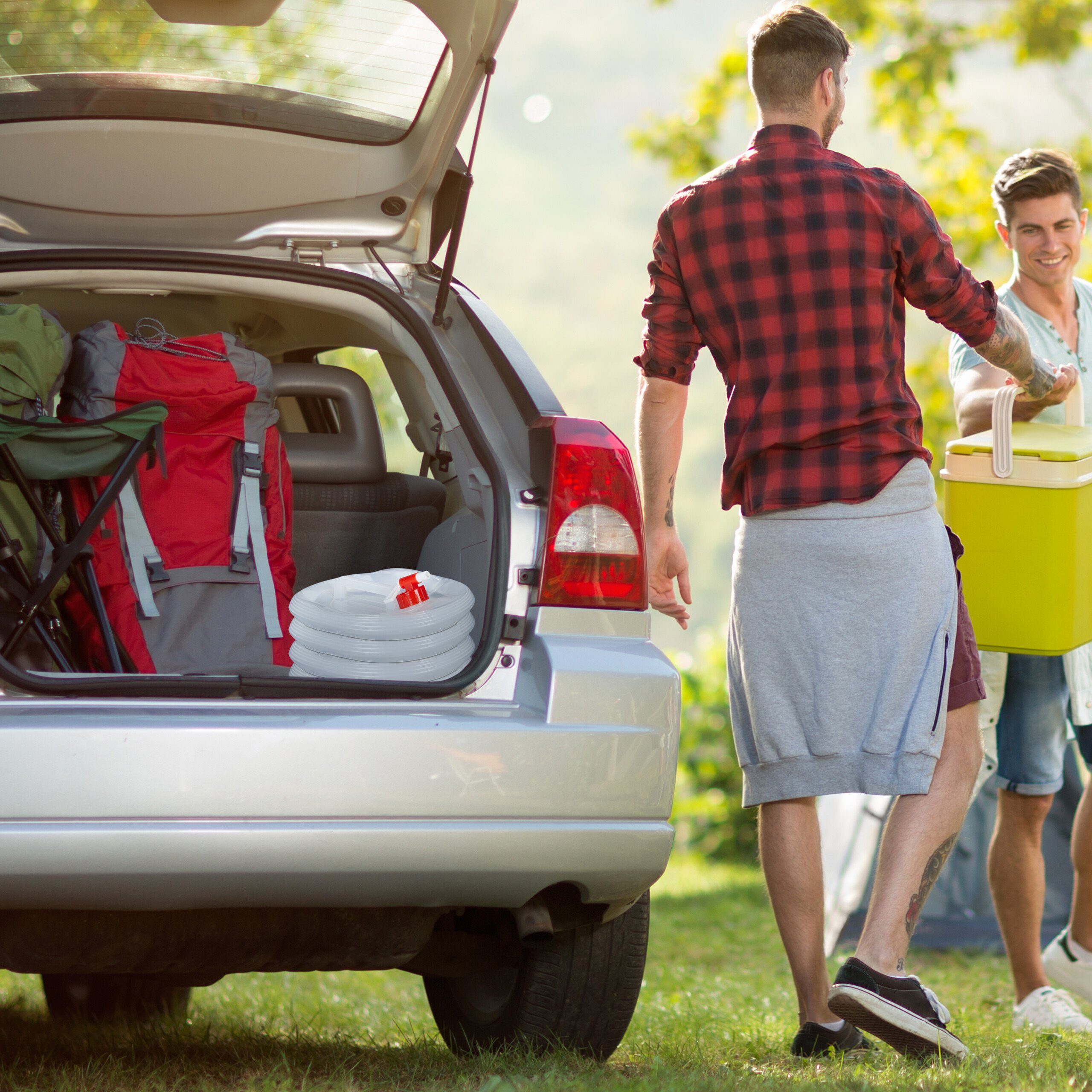 relaxdays Kanister Ovale Faltkanister im 4er Set, 10 Liter