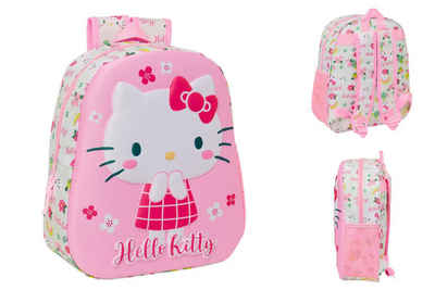 Hello Kitty Kinderrucksack Hello kitty Kinderrucksack 3D Hello Kitty grün Rosa 27 x 33 x 10 cm