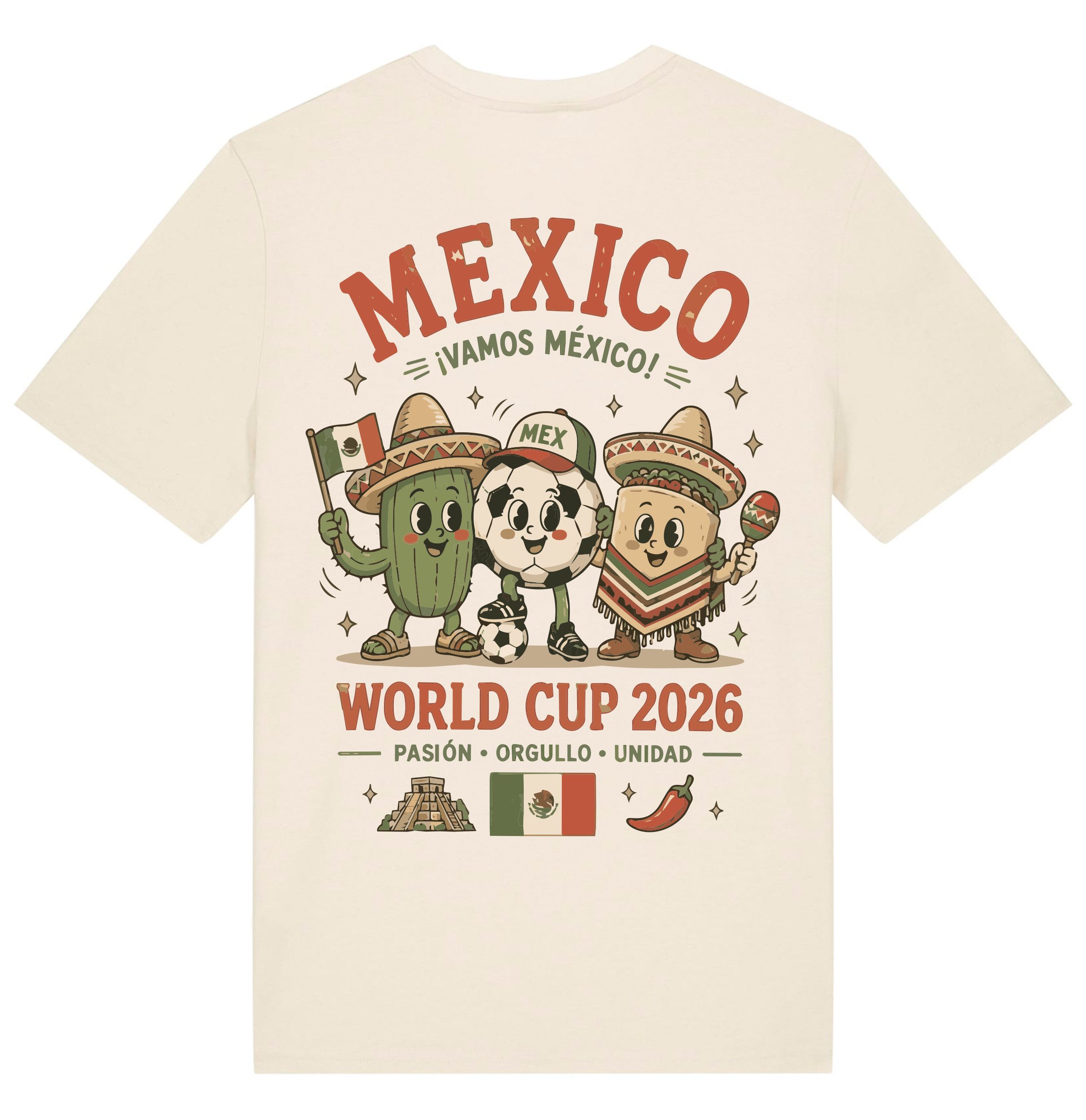 RoamLikeSummer T-Shirt Mexico WM26 (kein Set) Bio-Baumwolle