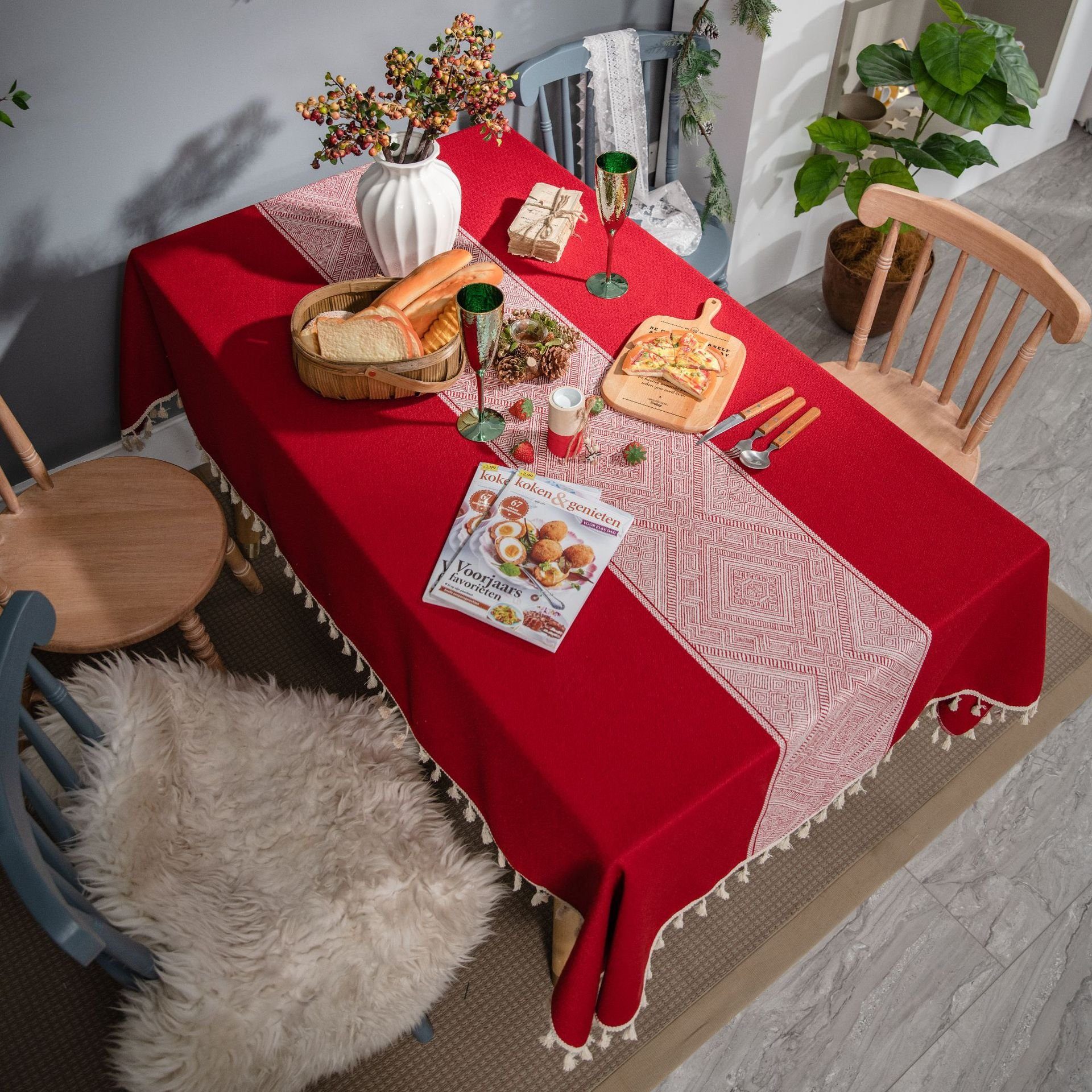 Aatrx Tischdecke frischen Stil, Tischdecke im Hause, für Tischdecke zu Café (1-tlg)