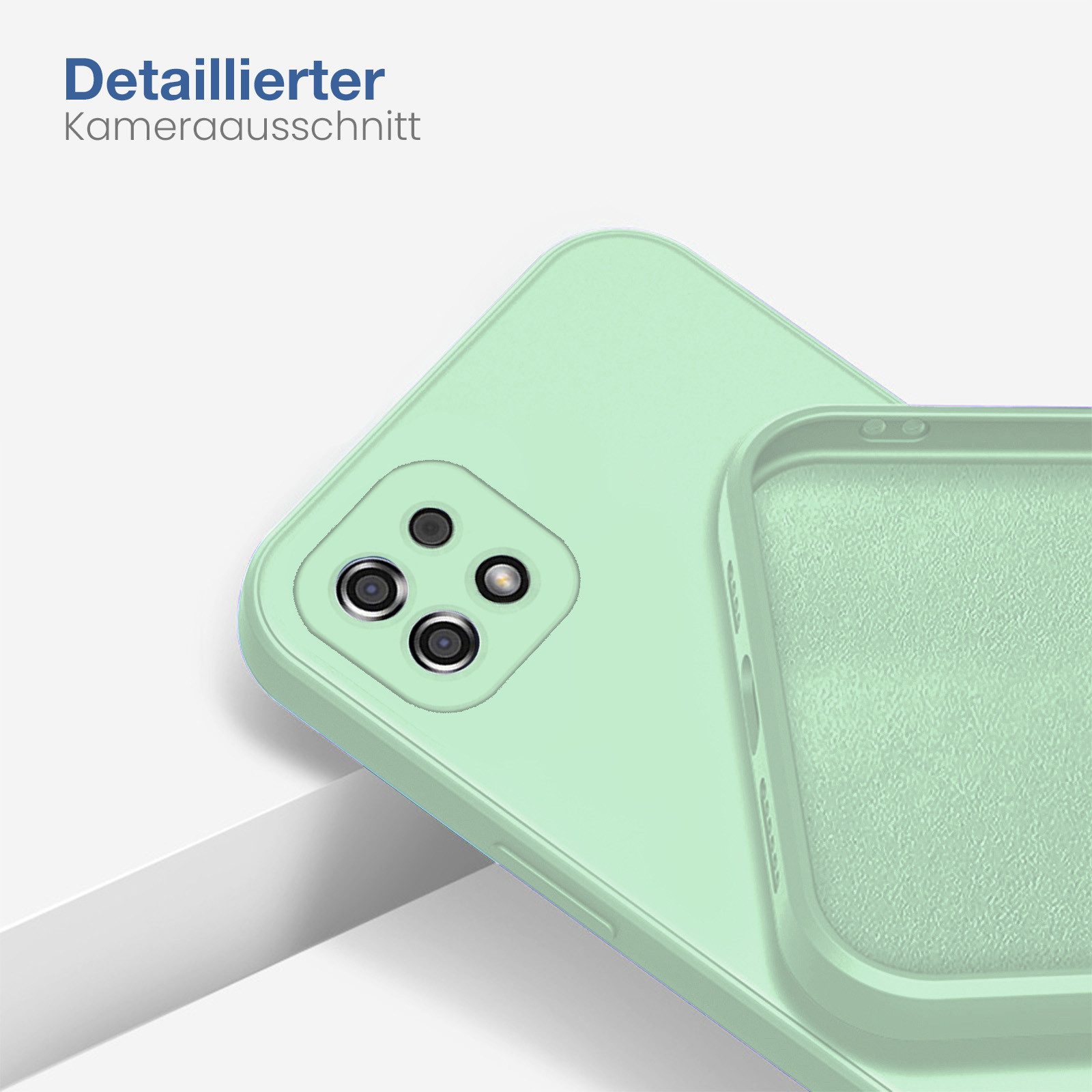 Tec-Expert Handyhülle SoftGrip Cover Hülle für Samsung Galaxy A22 5G, Handy Case Bumper integrierter Kameraschutz flexibel