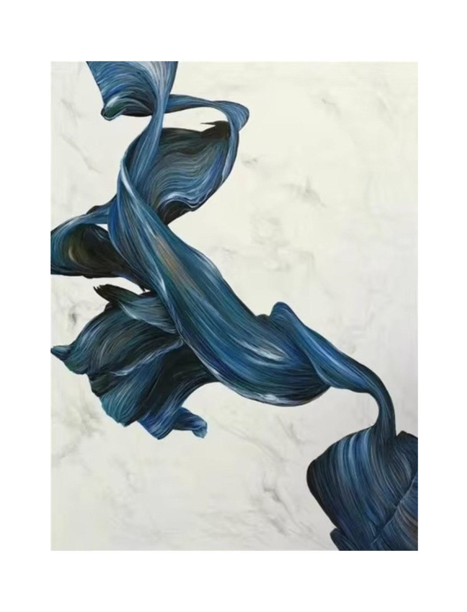 TPFLiving Kunstdruck OHNE RAHMEN, Nordic Art - Abstrakte geometrische Kunst - Formen und Linien - (Leinwandbild XXL), Farben: Farben: Weiß, blau, rot - Größe: 20x30cm