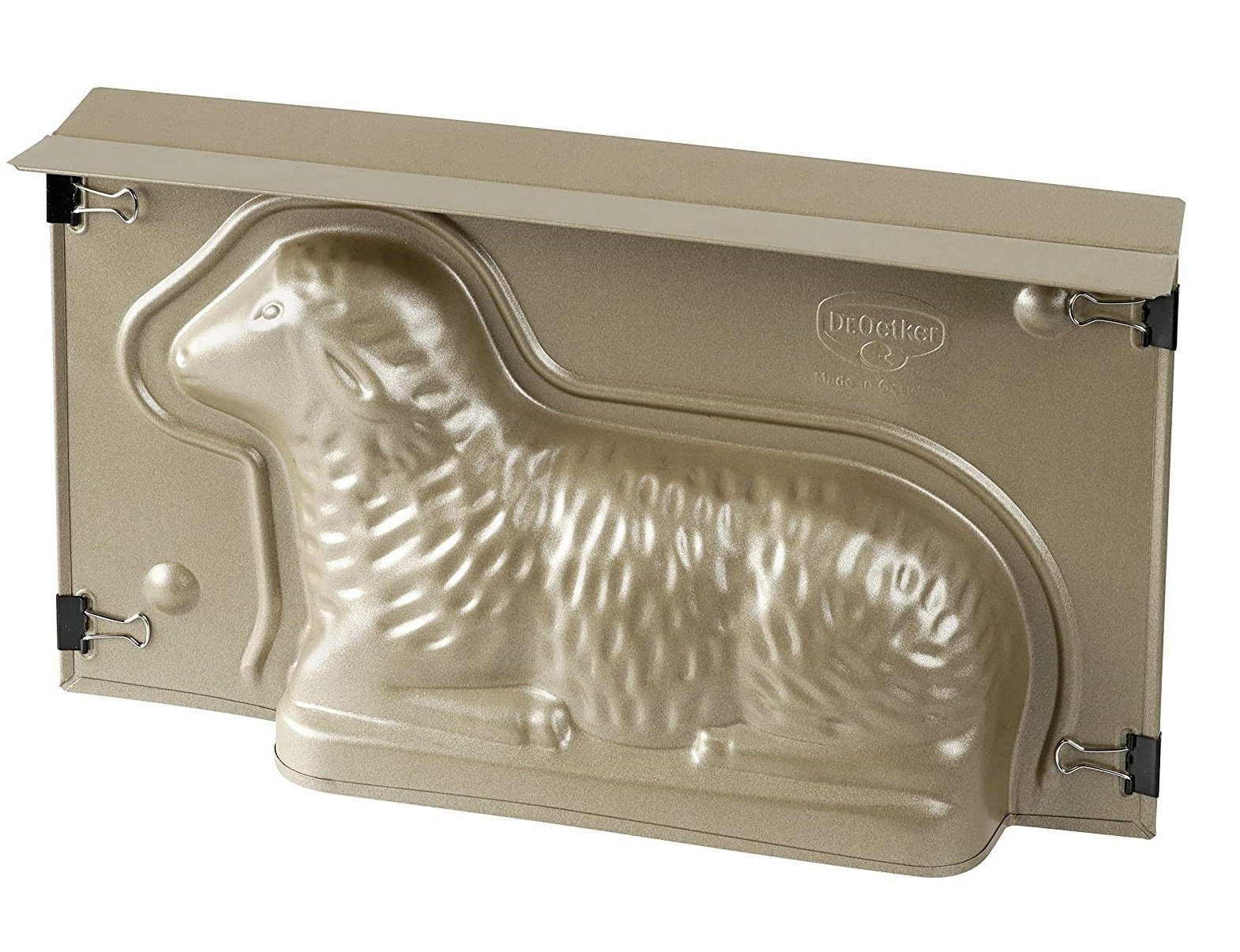 Dr. Oetker Küchenhelfer Backform Lammbackform Goldiges Ostern, Backform aus Stahlblech