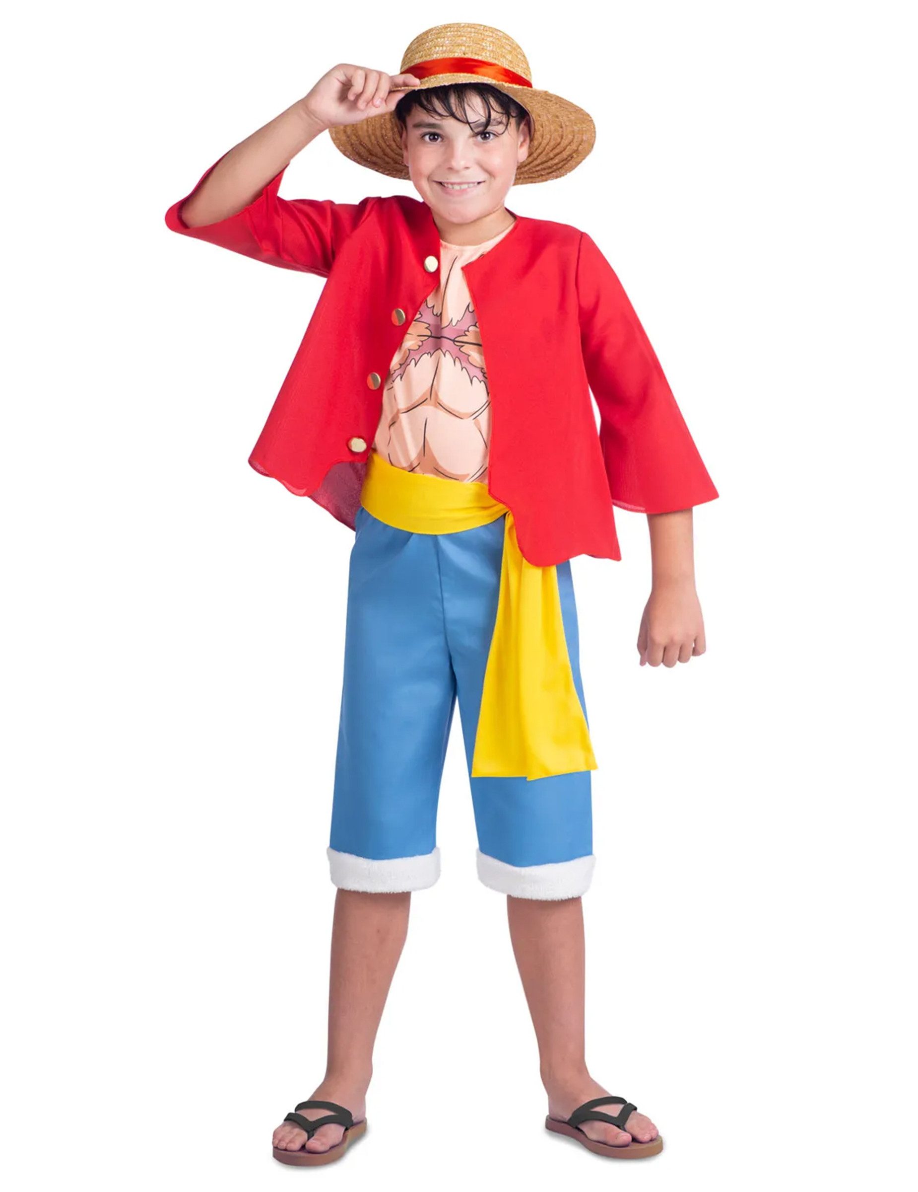 Viving Costumes Kostüm One Piece Luffy Kostüm Kinder Strohhutbengel